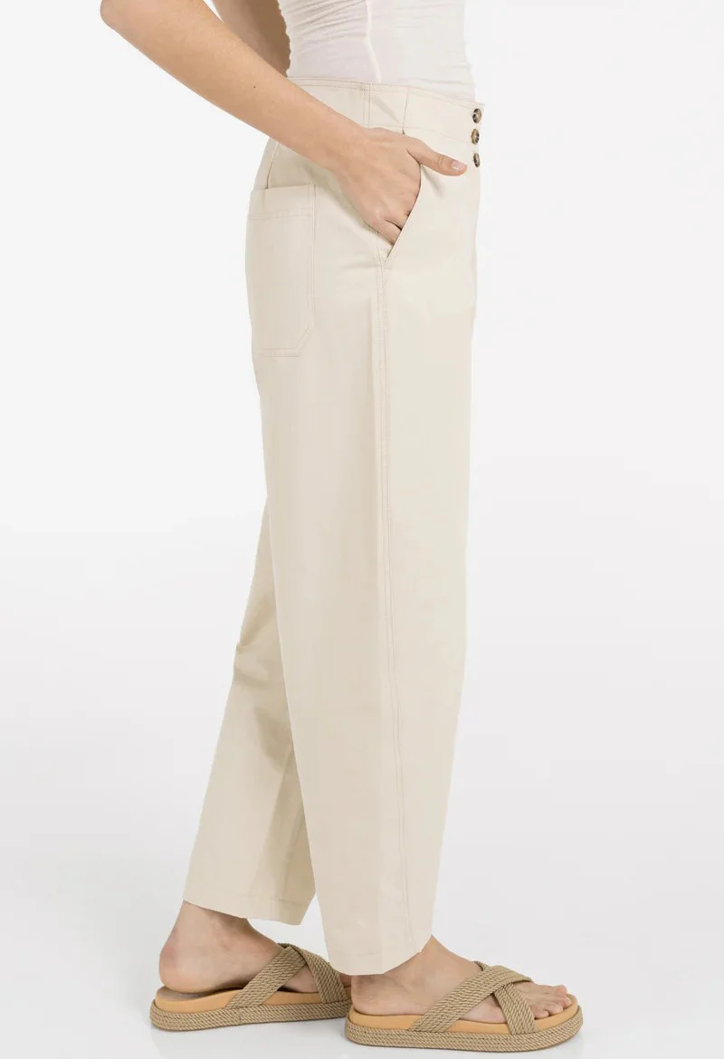 High waist barrel trousers with button detail - Image 9