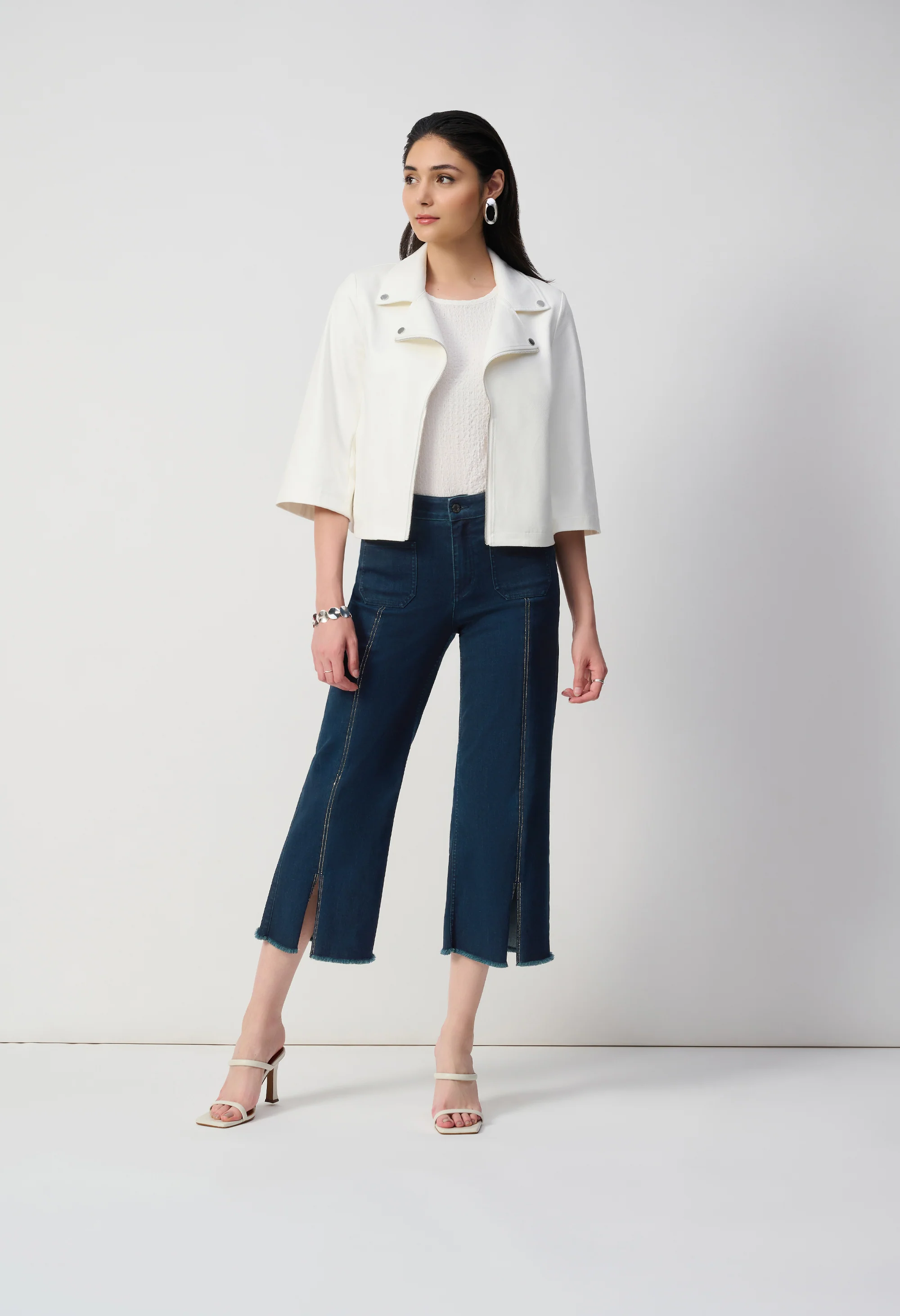 High Waist Cropped Jeans - Image 6