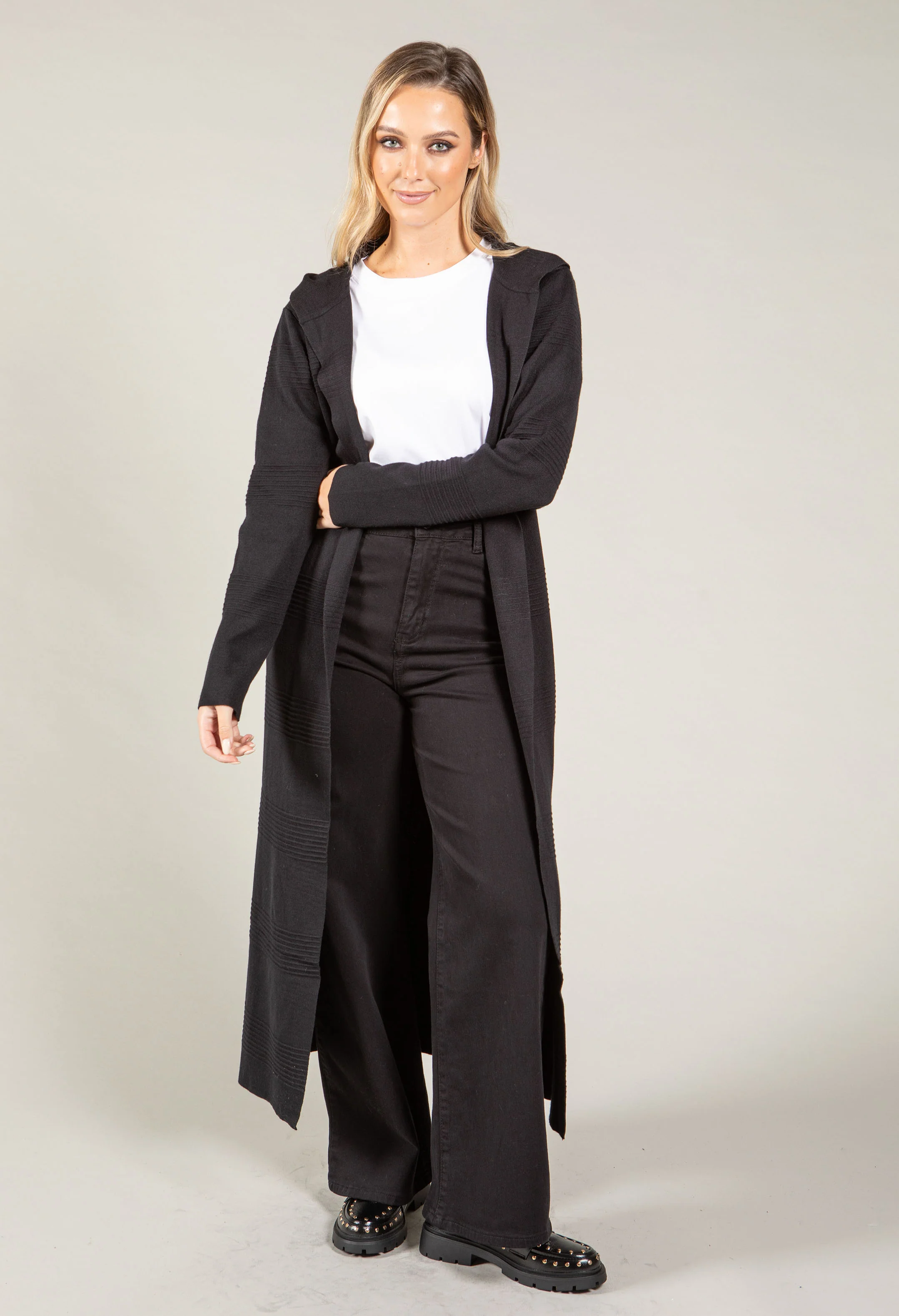 Hooded Longline Cardigan - Image 2