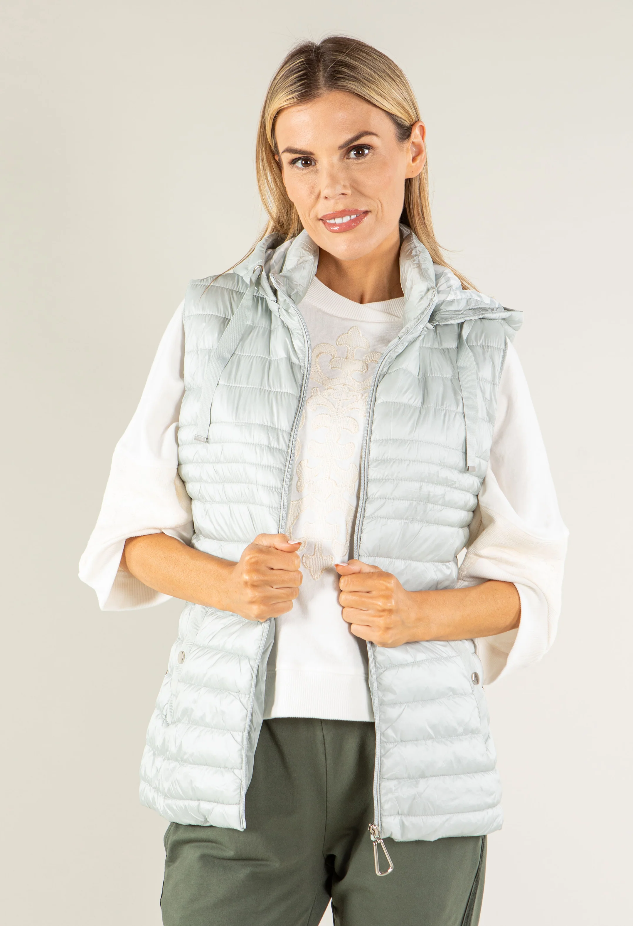 Hooded Quilted Gilet - Image 2