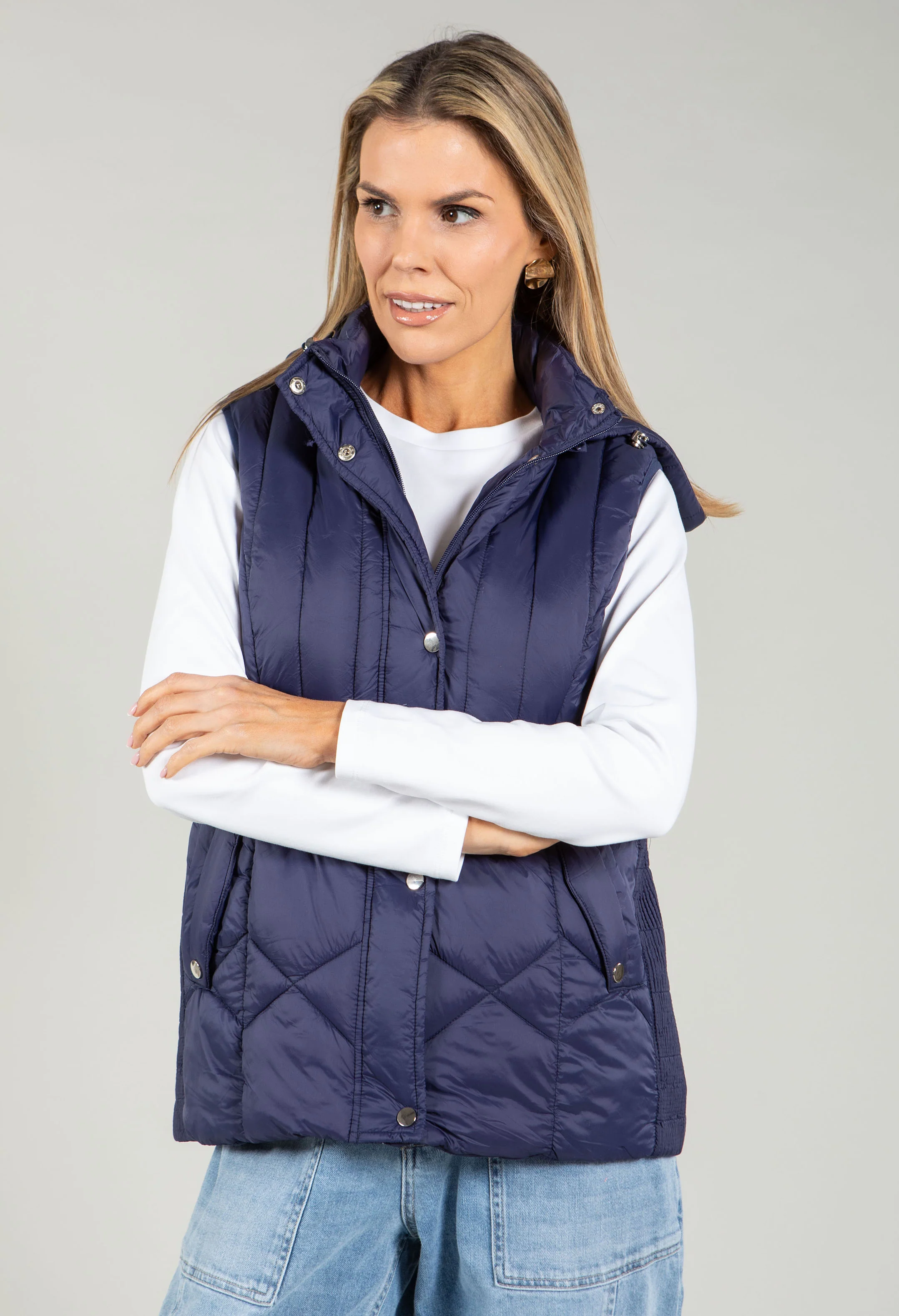Hooded Quilted Gilet - Image 6