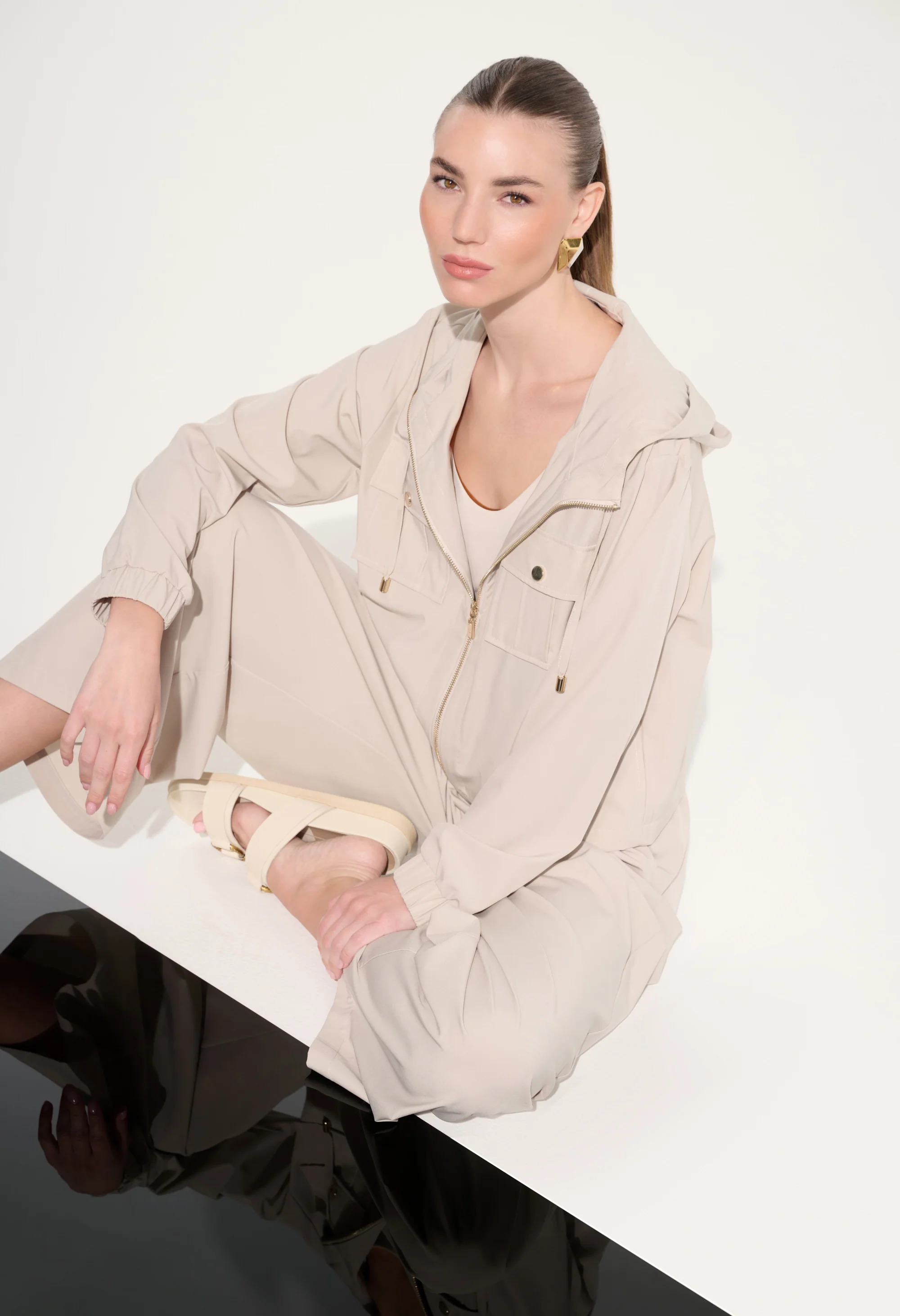 Hooded Zipper Casual Jacket - Image 2