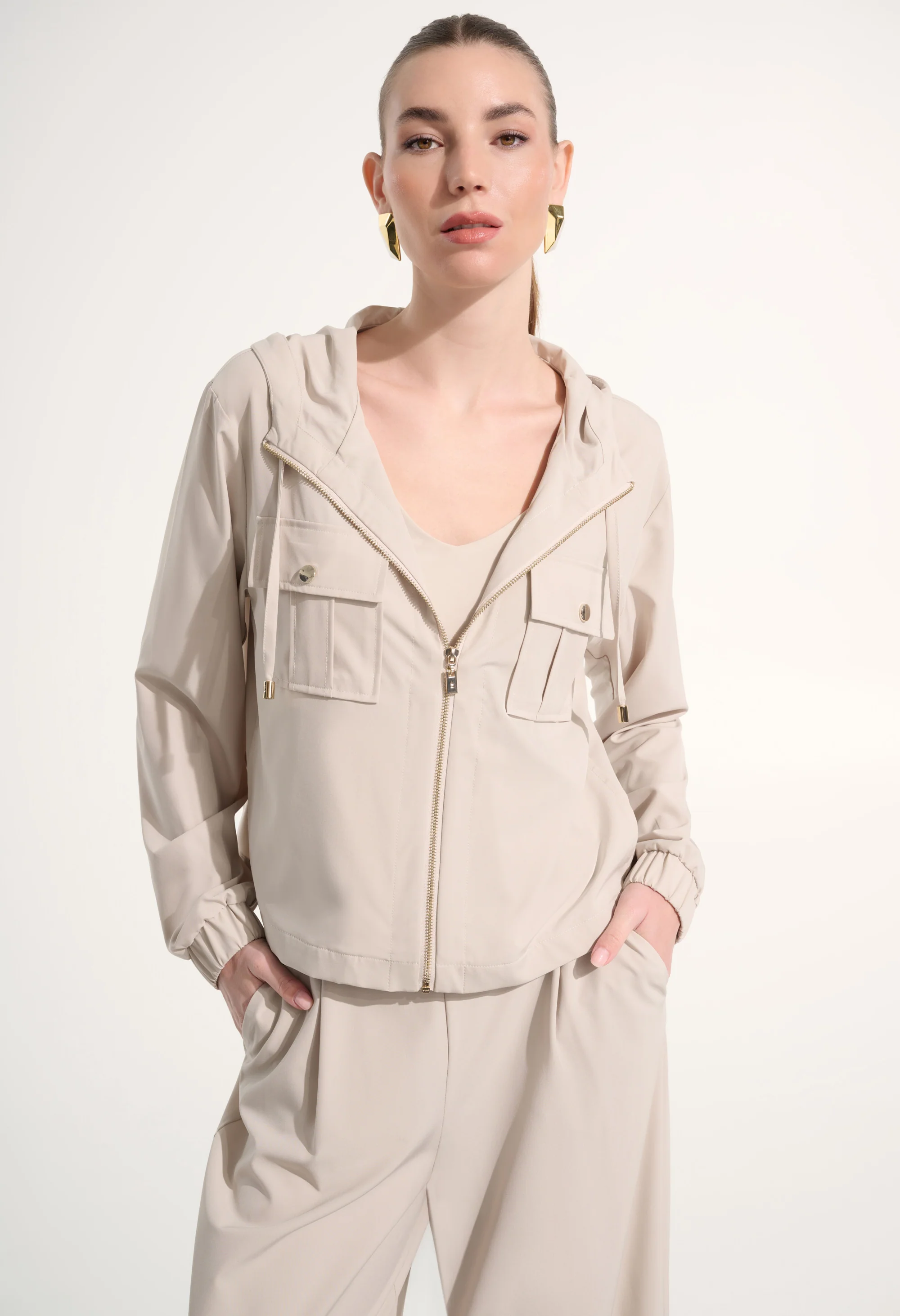 Hooded Zipper Casual Jacket - Image 6