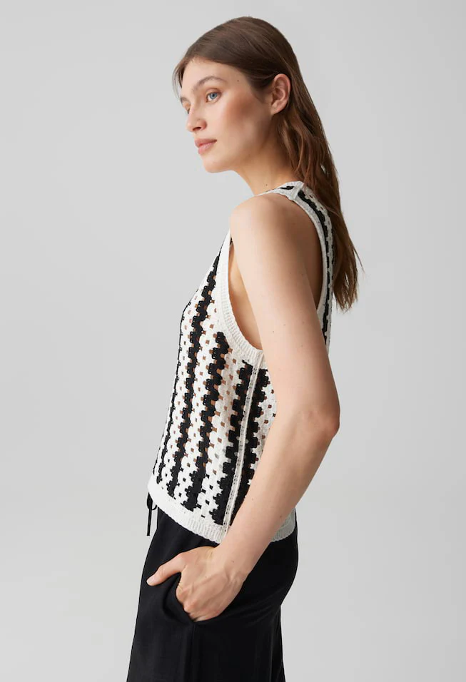 Ifama Sleeveless Crochet Knit Top - Image 3