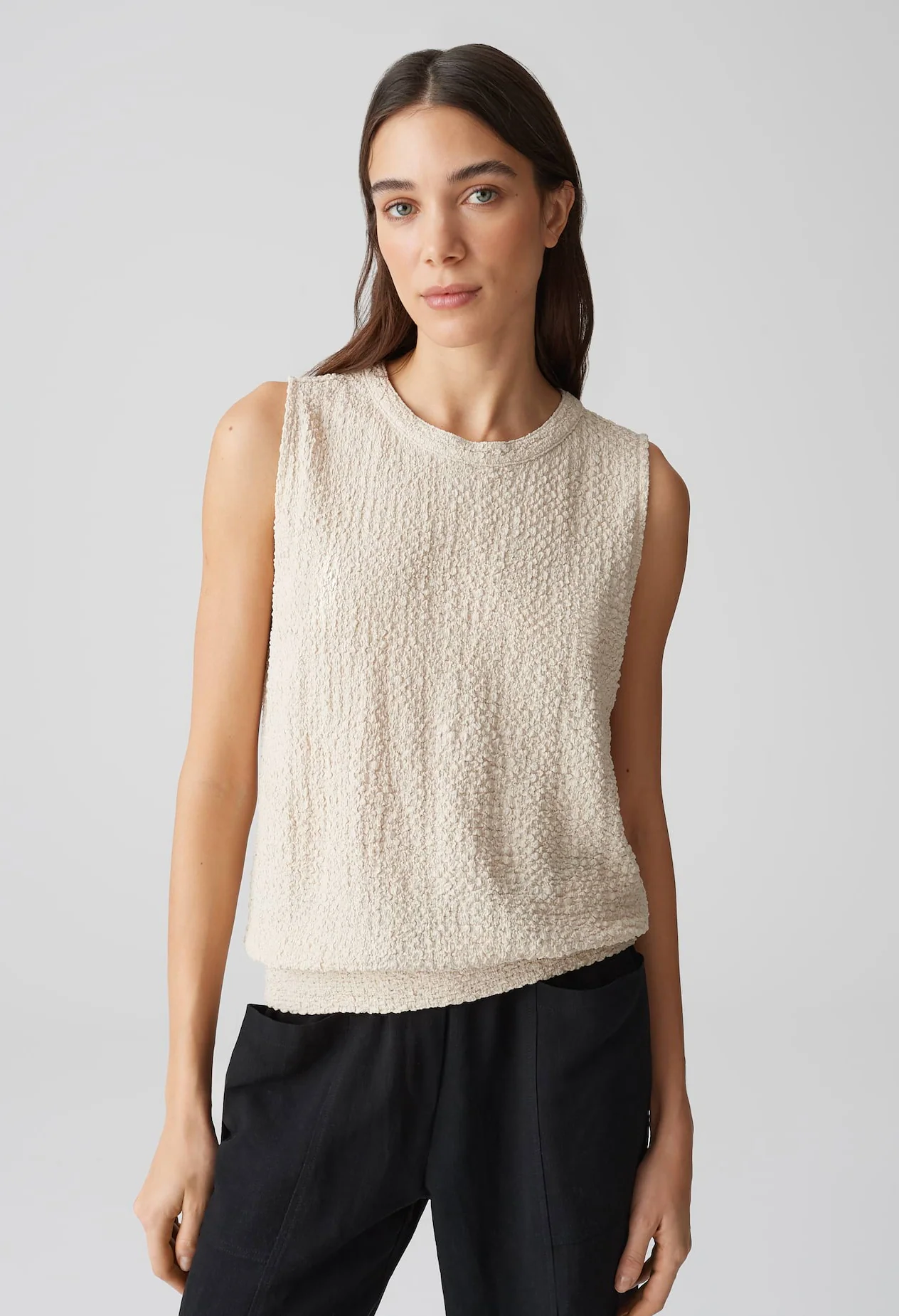 Ikini Sleeveless Texture Top - Image 3