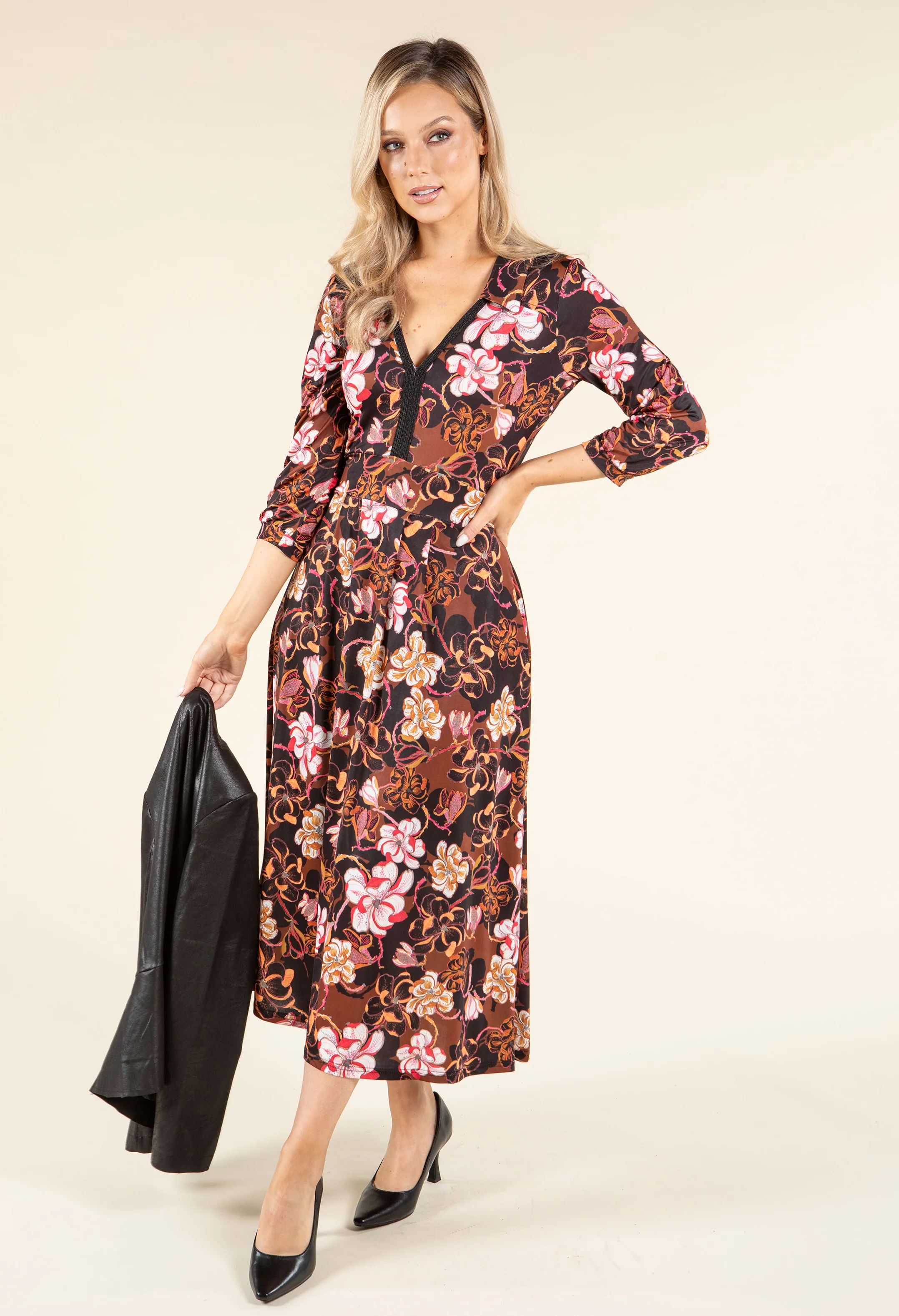Iris Floral Print Midi Dress - Image 6
