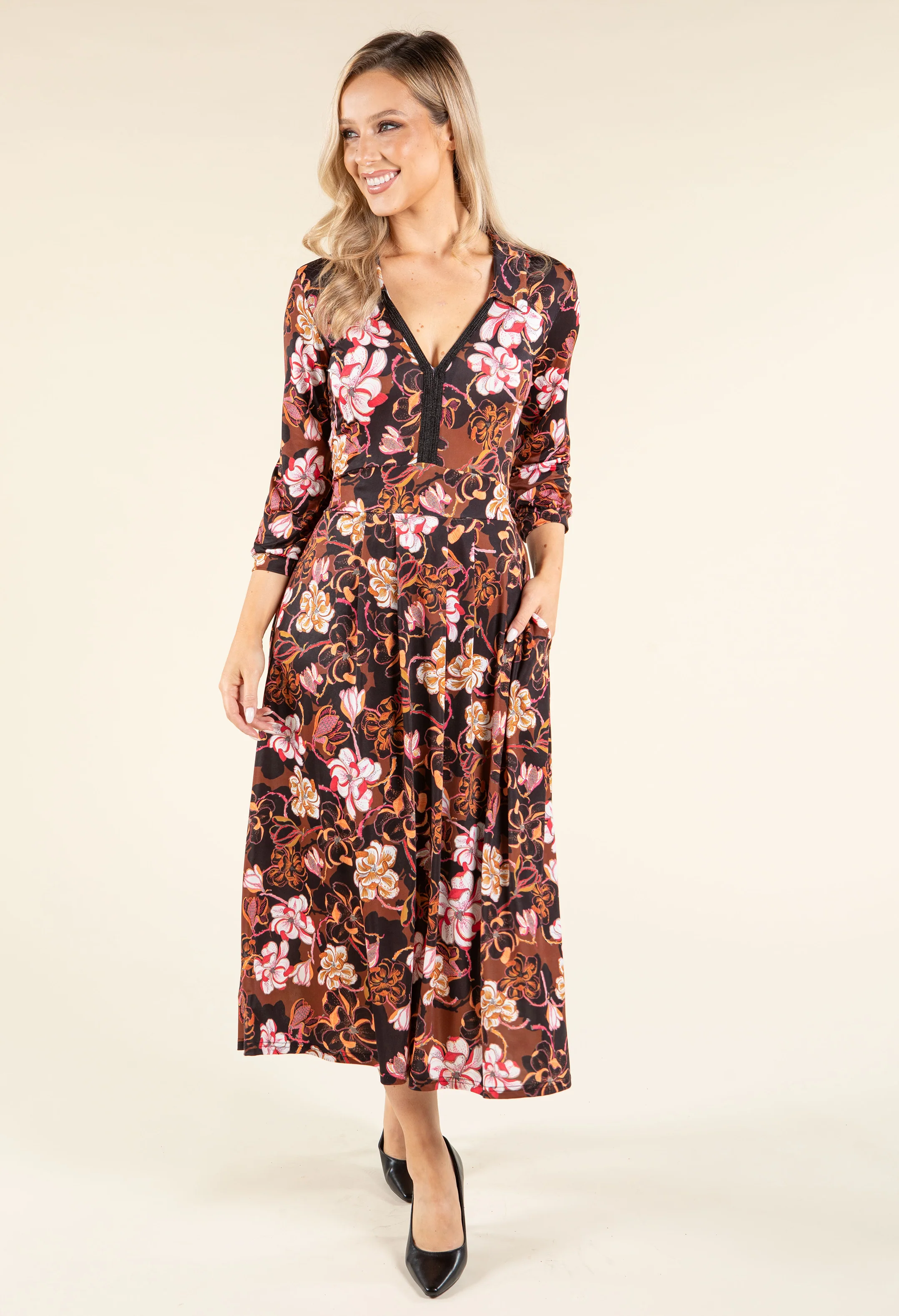 Iris Floral Print Midi Dress - Image 8