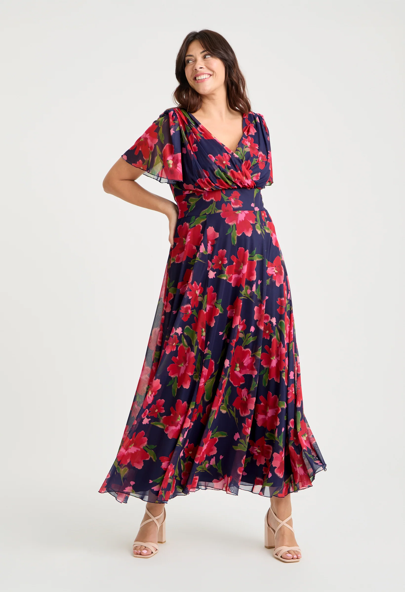 Isabelle Curve+ Angel Sleeve Maxi Dress - Image 2