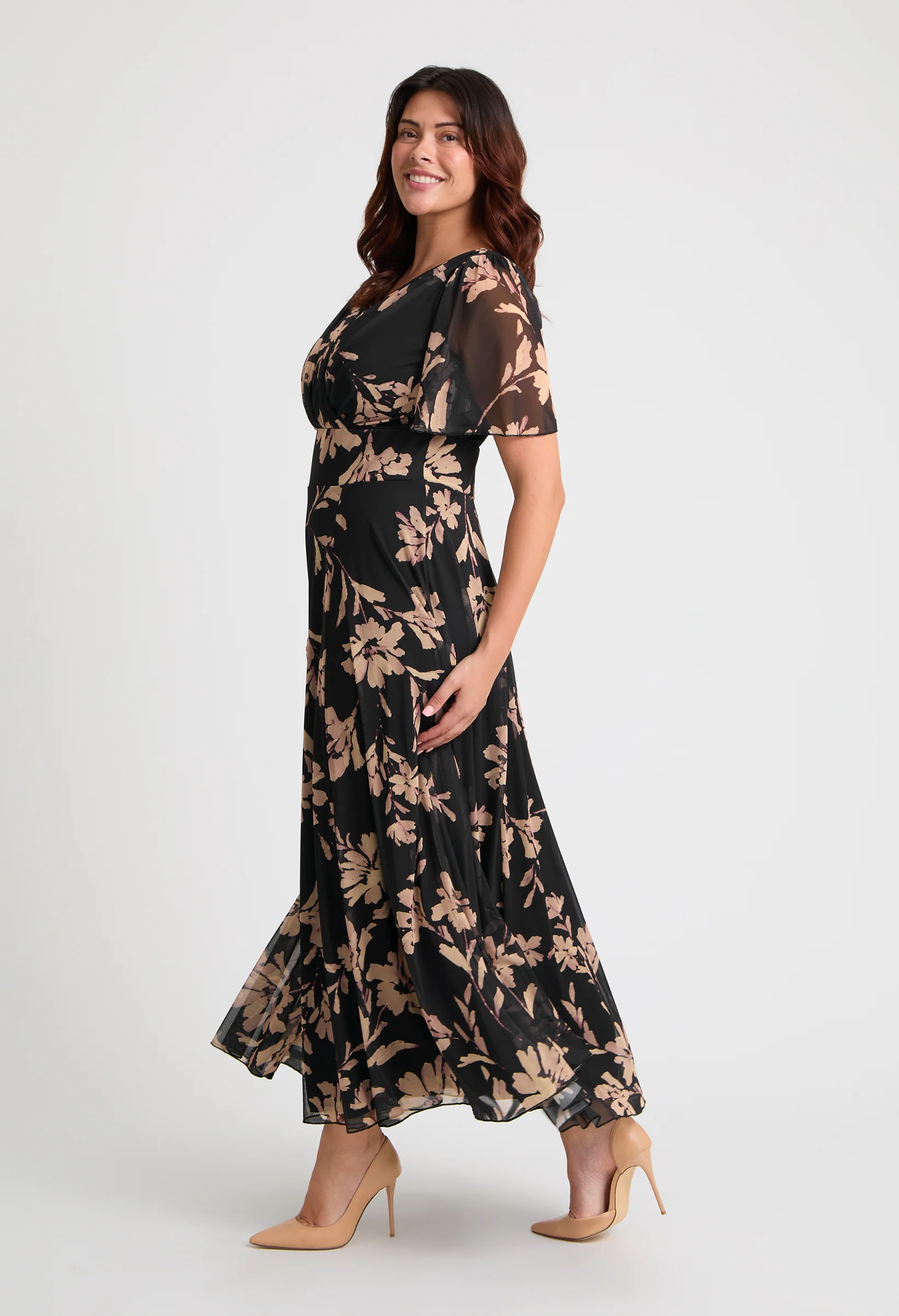 Isabelle Curve+ Float Sleeve Maxi Dress - Image 2