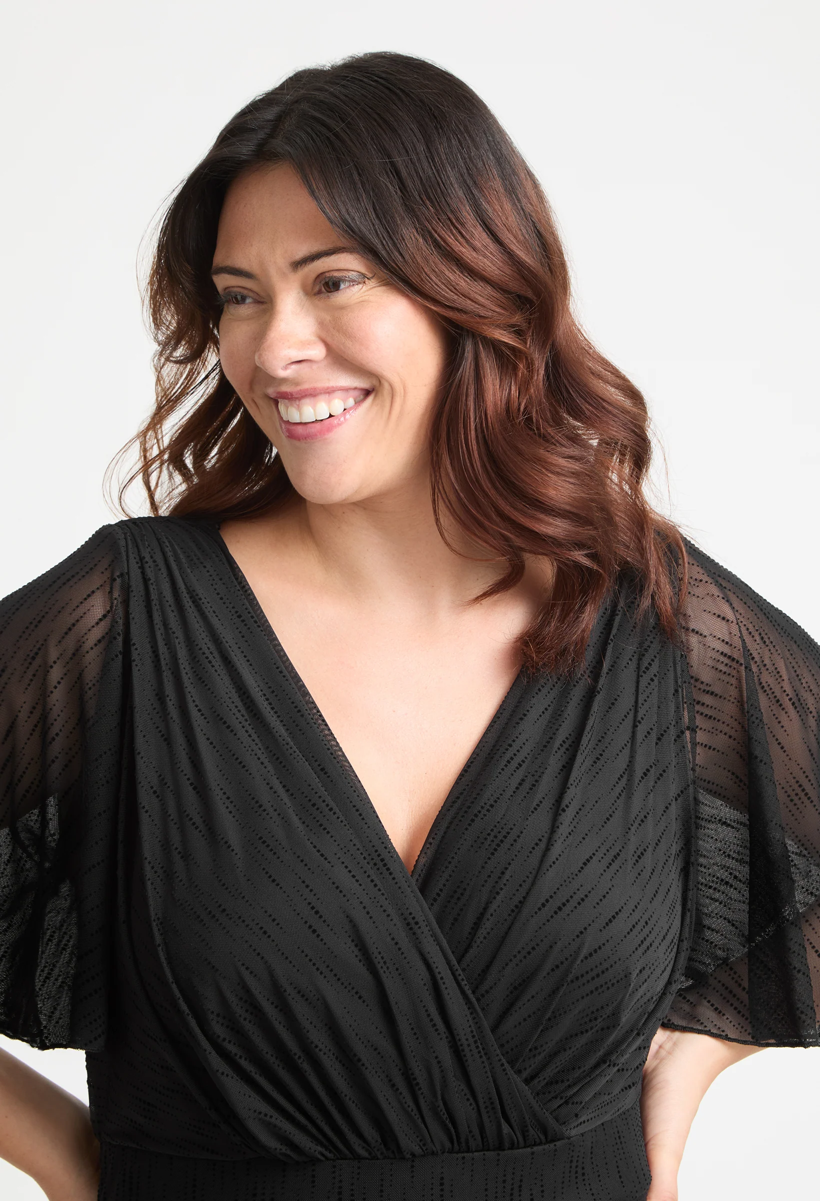 Julie Flock Hanky Hem Curve+ Dress - Image 4