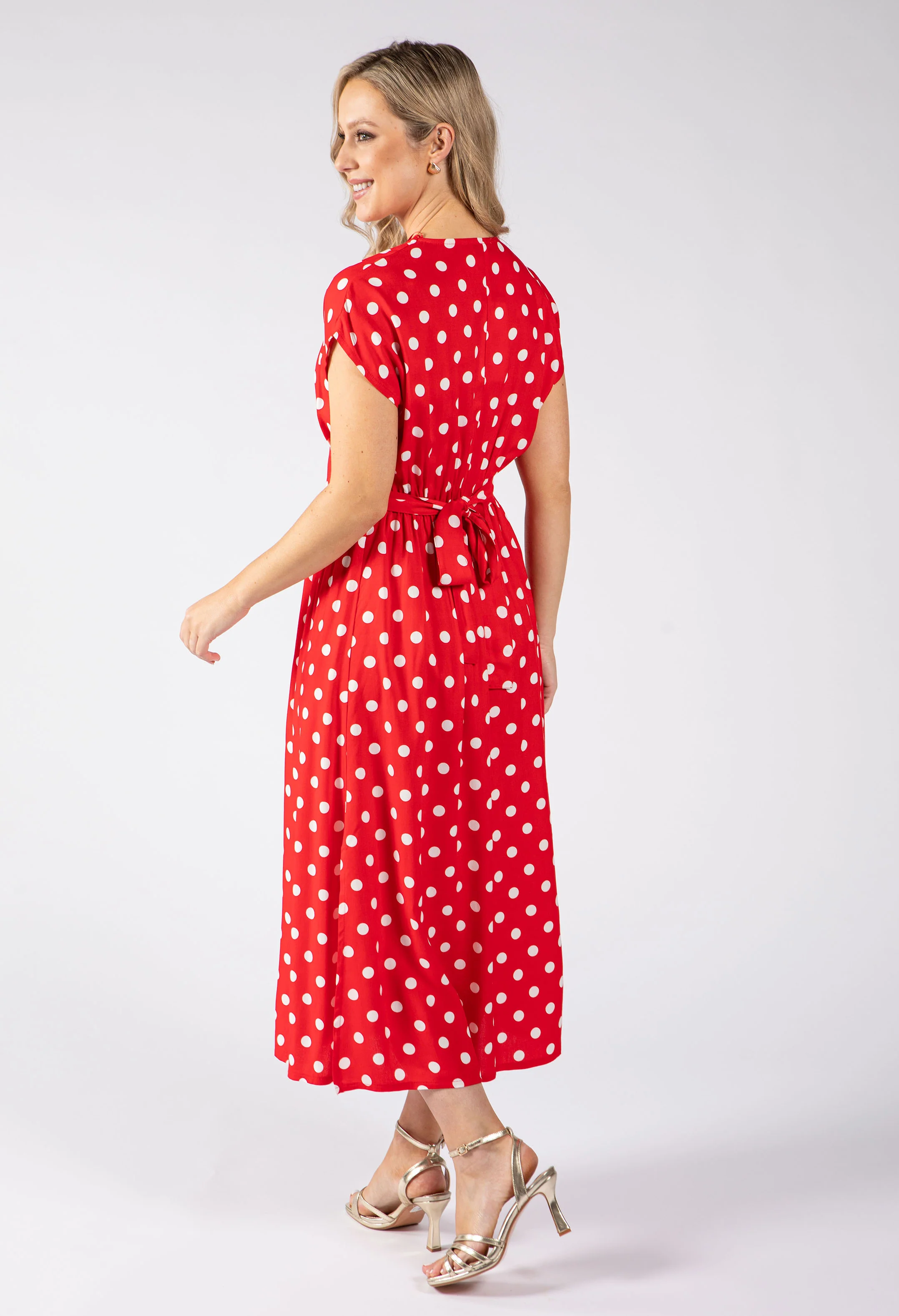 Kiki Polka Dot Midi Dress - Image 5