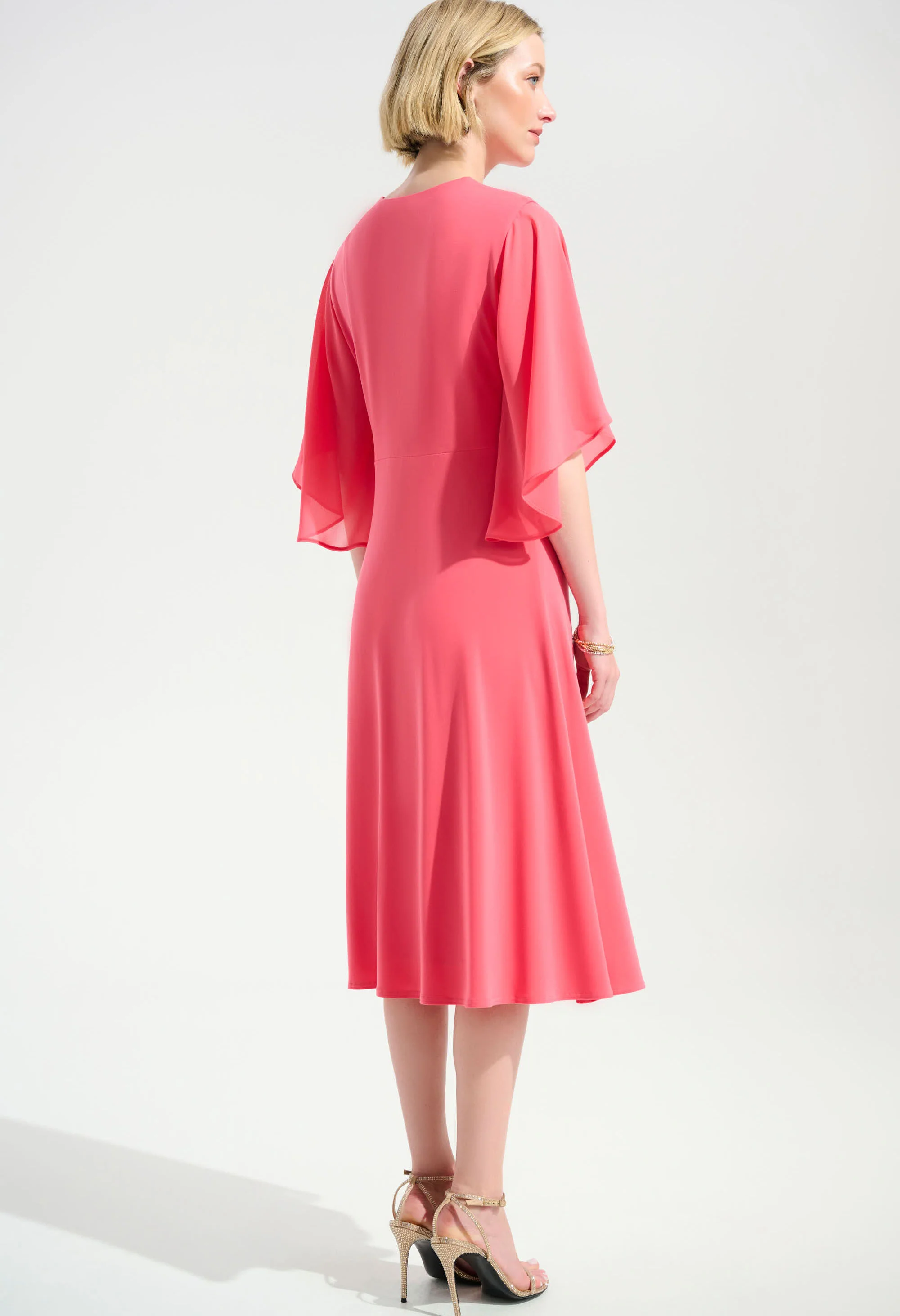 Knee-length Wrap Style Dress - Image 2