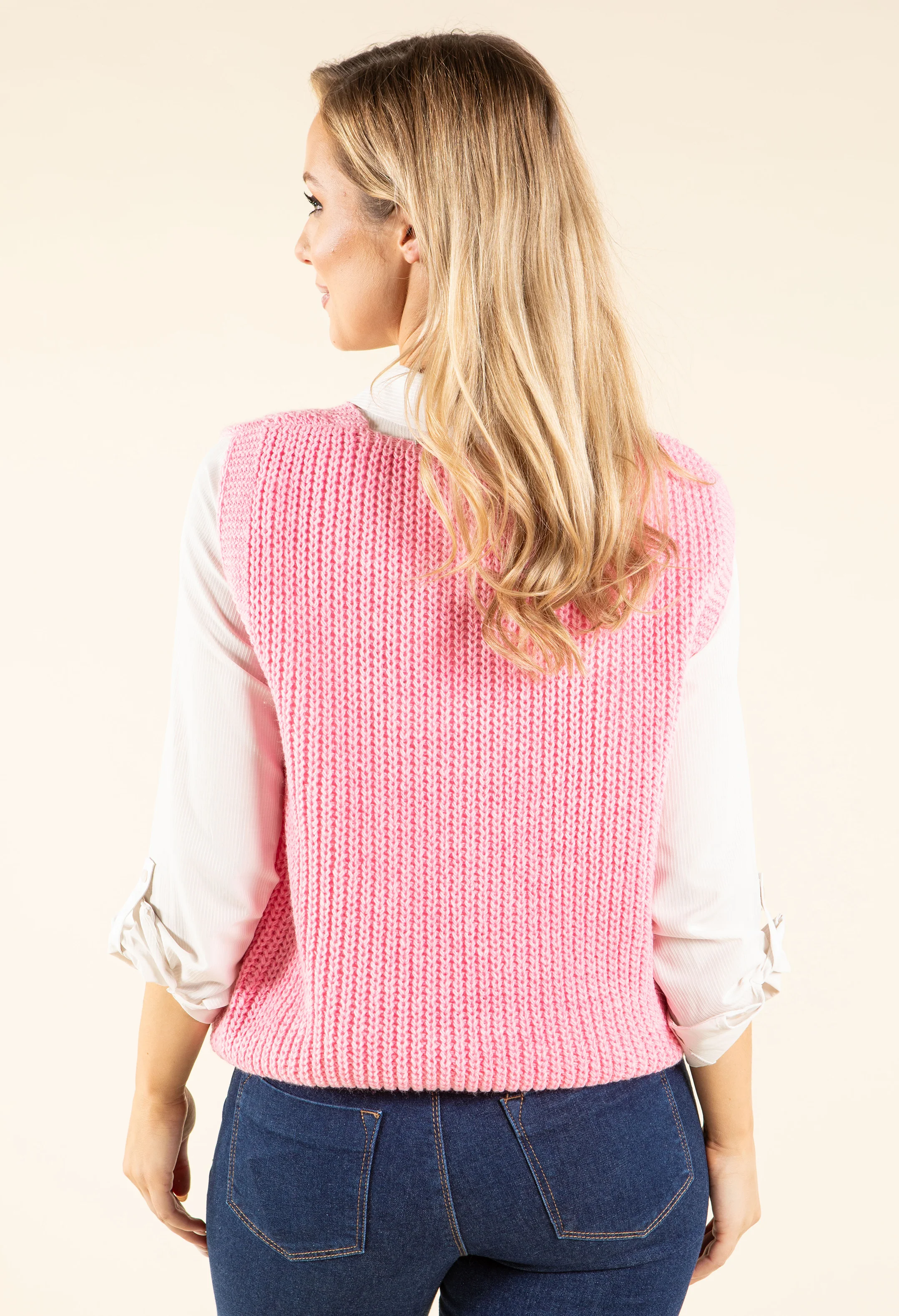Soft Knit V-Neck Vest - Image 26