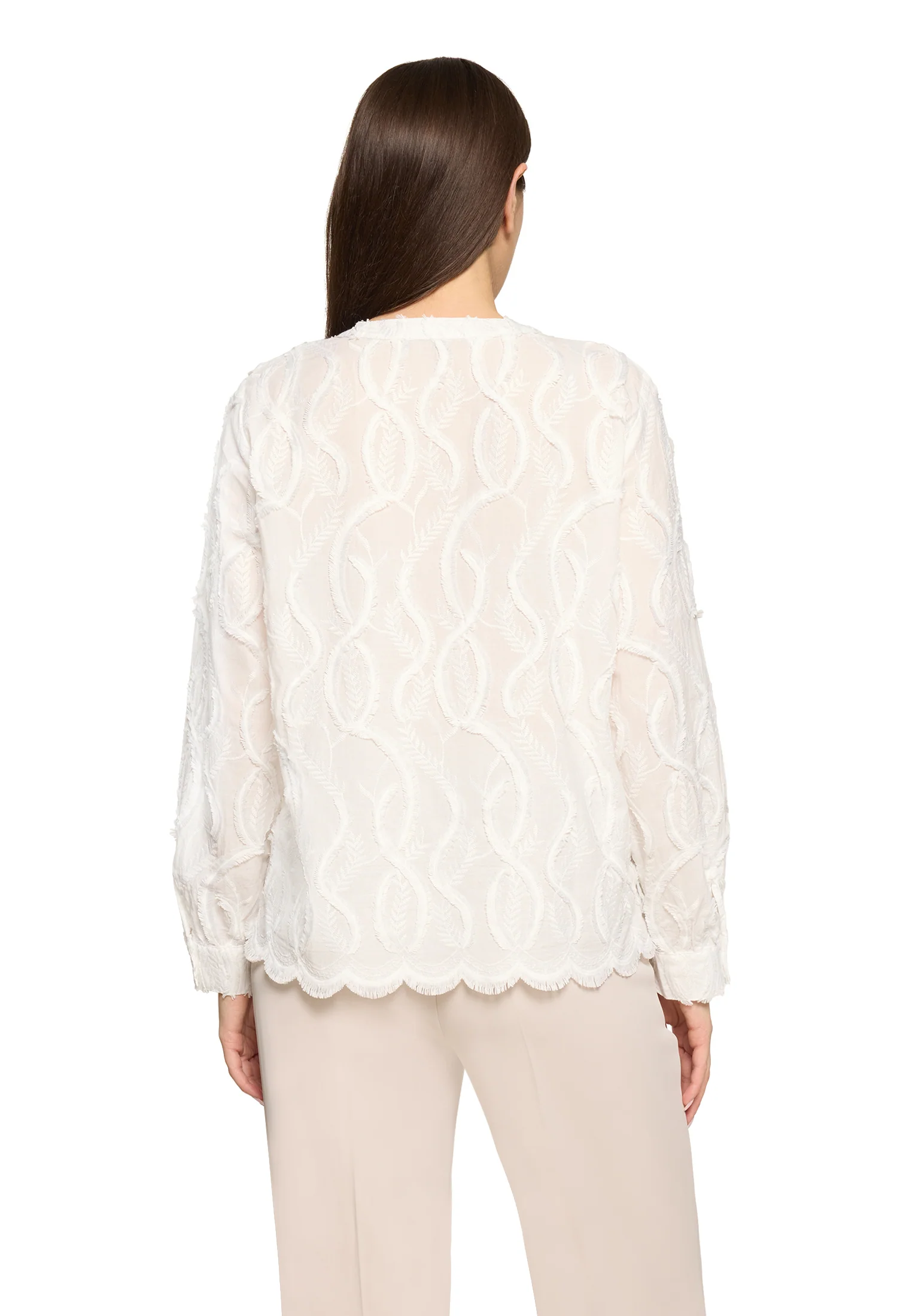 Lace blouse with decorative hem - Image 4