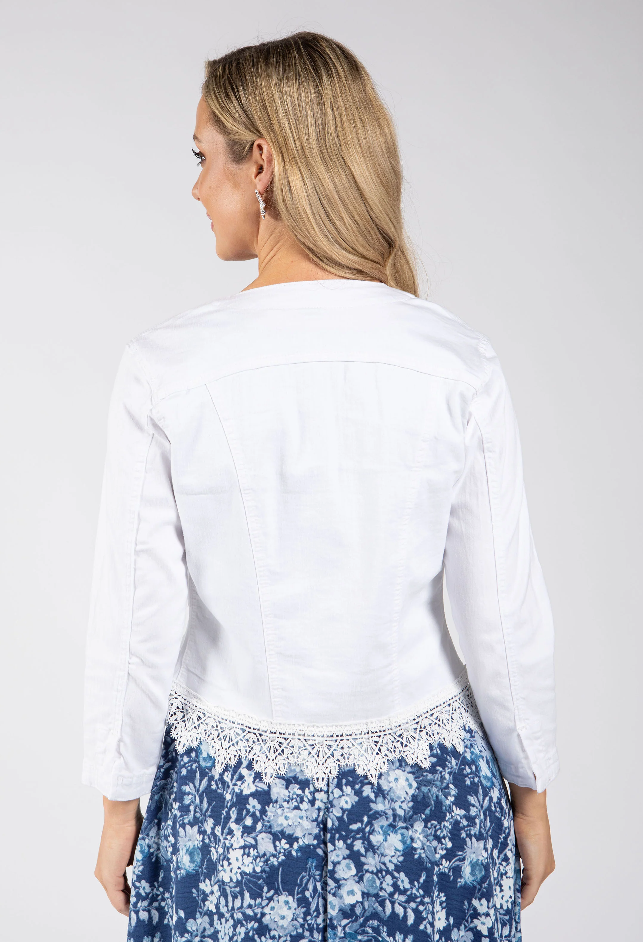 Lace Detail Denim Jacket - Image 5