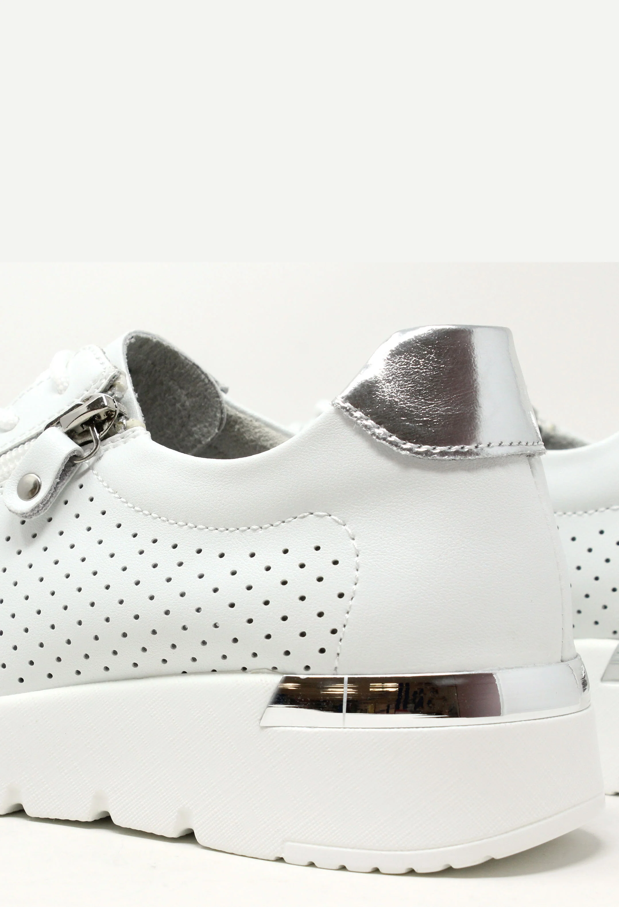 Laser Cut White Trainer - Image 5