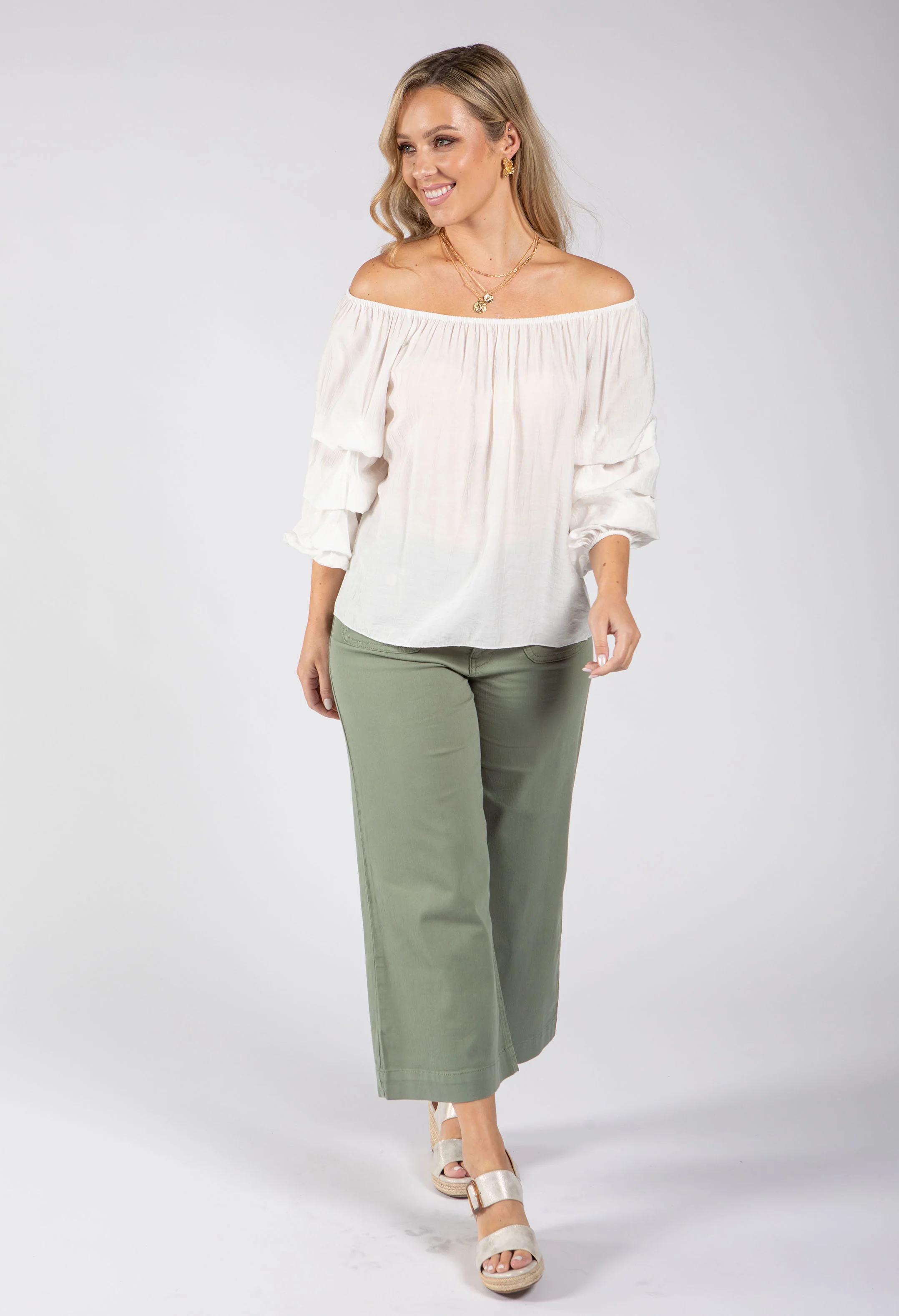 Layered Ruffle Sleeve Blouse - Image 14