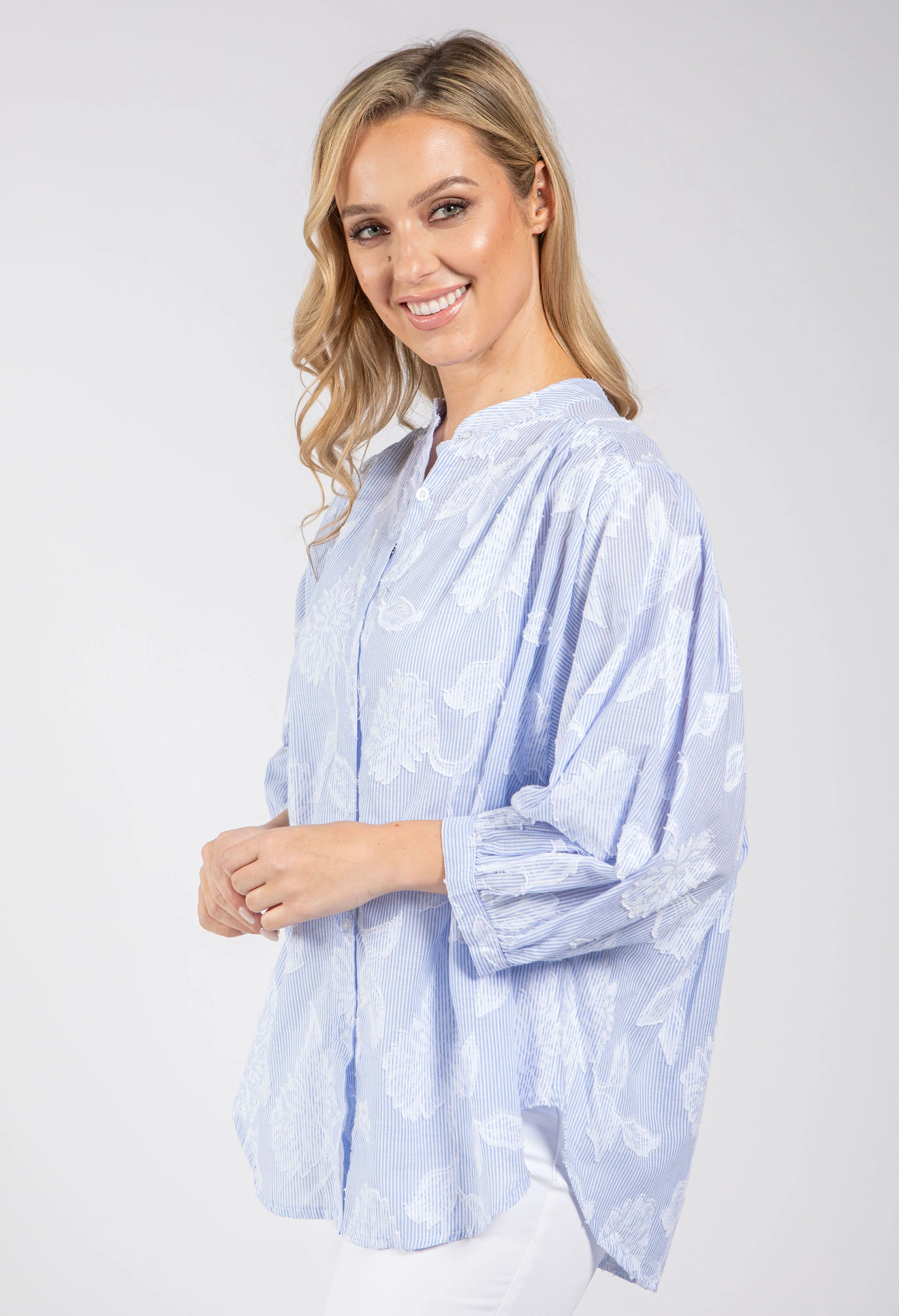 Leaf Embroidered Blouse - Image 2