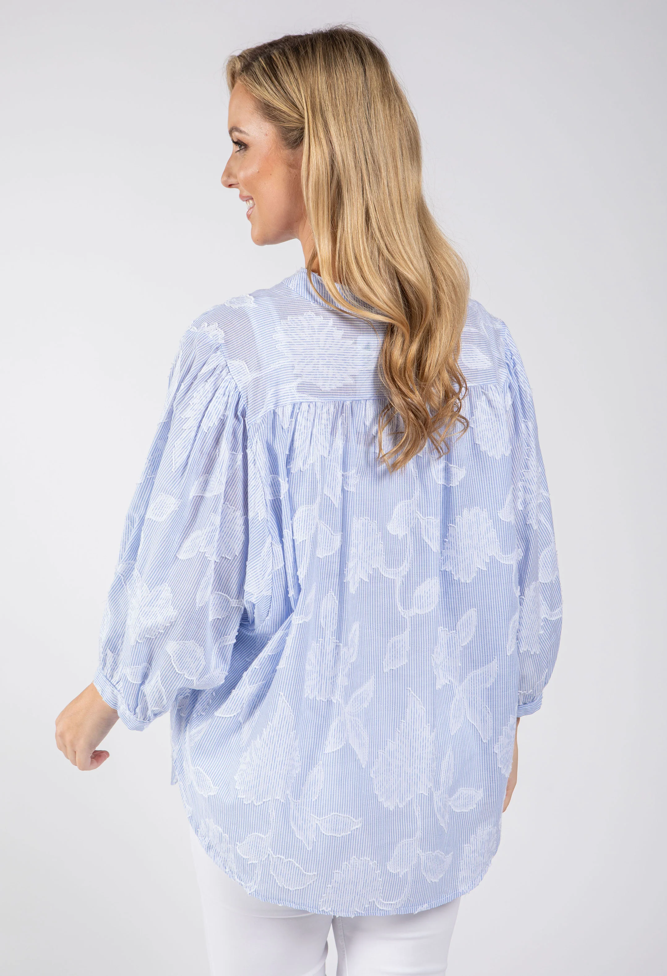 Leaf Embroidered Blouse - Image 4