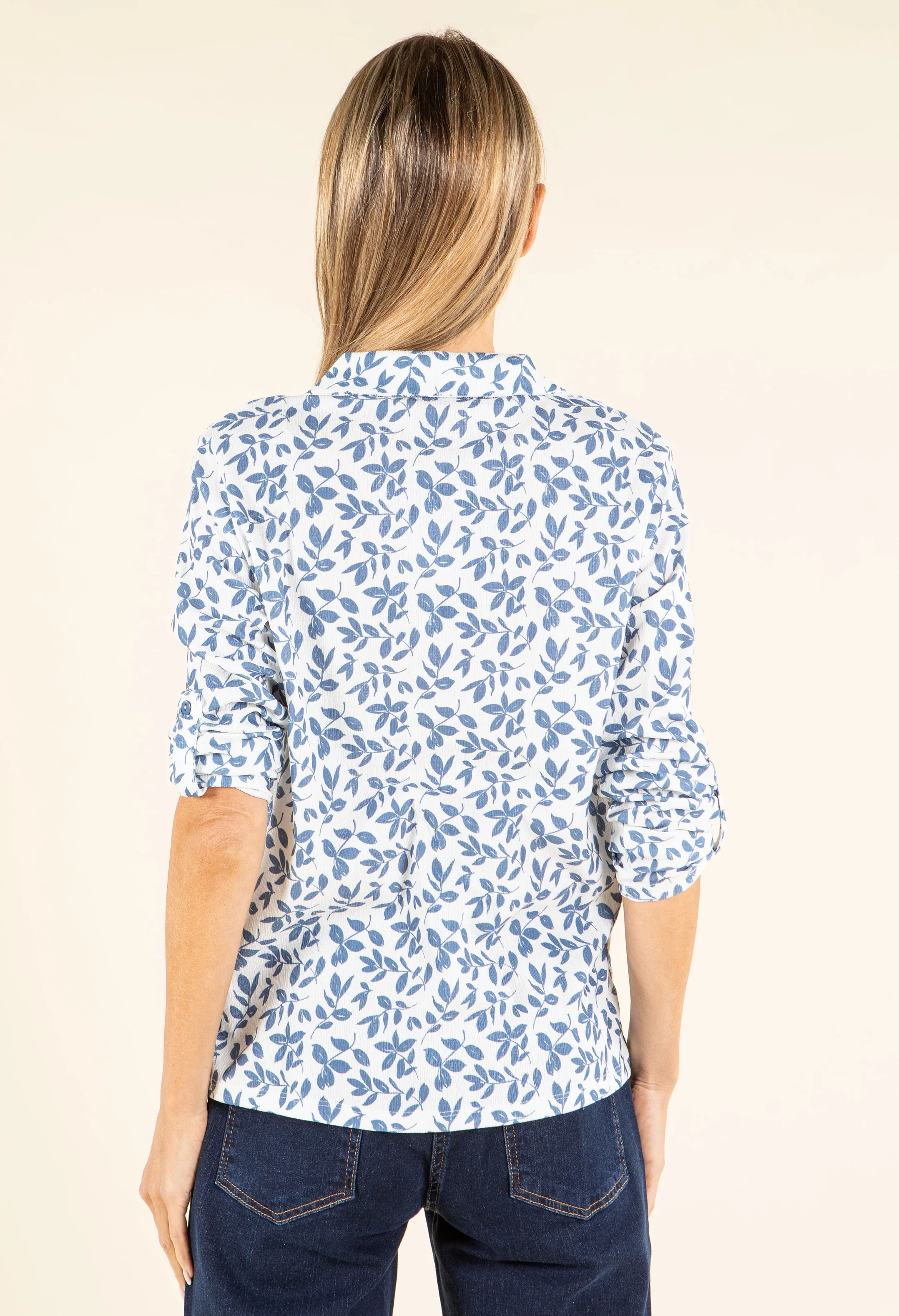 Leaf Print Blouse - Image 4