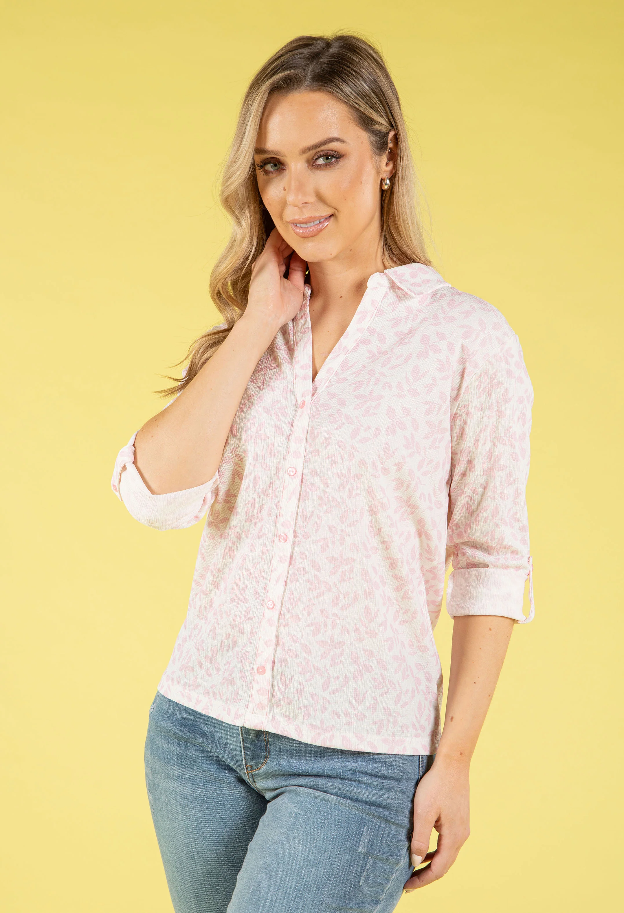 Leaf Print Blouse - Image 4