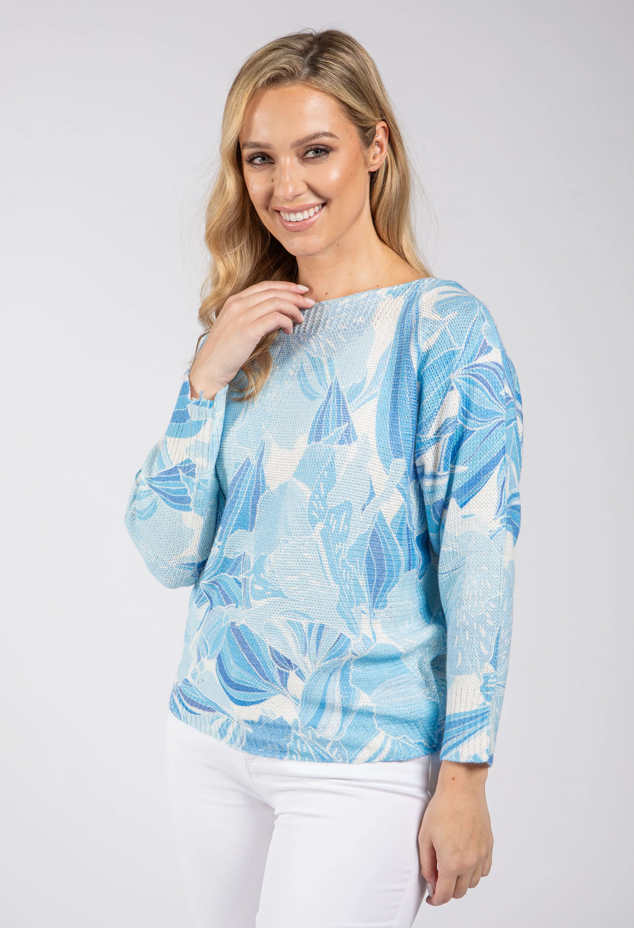 Leaf Print Knit Jumper - Image 7