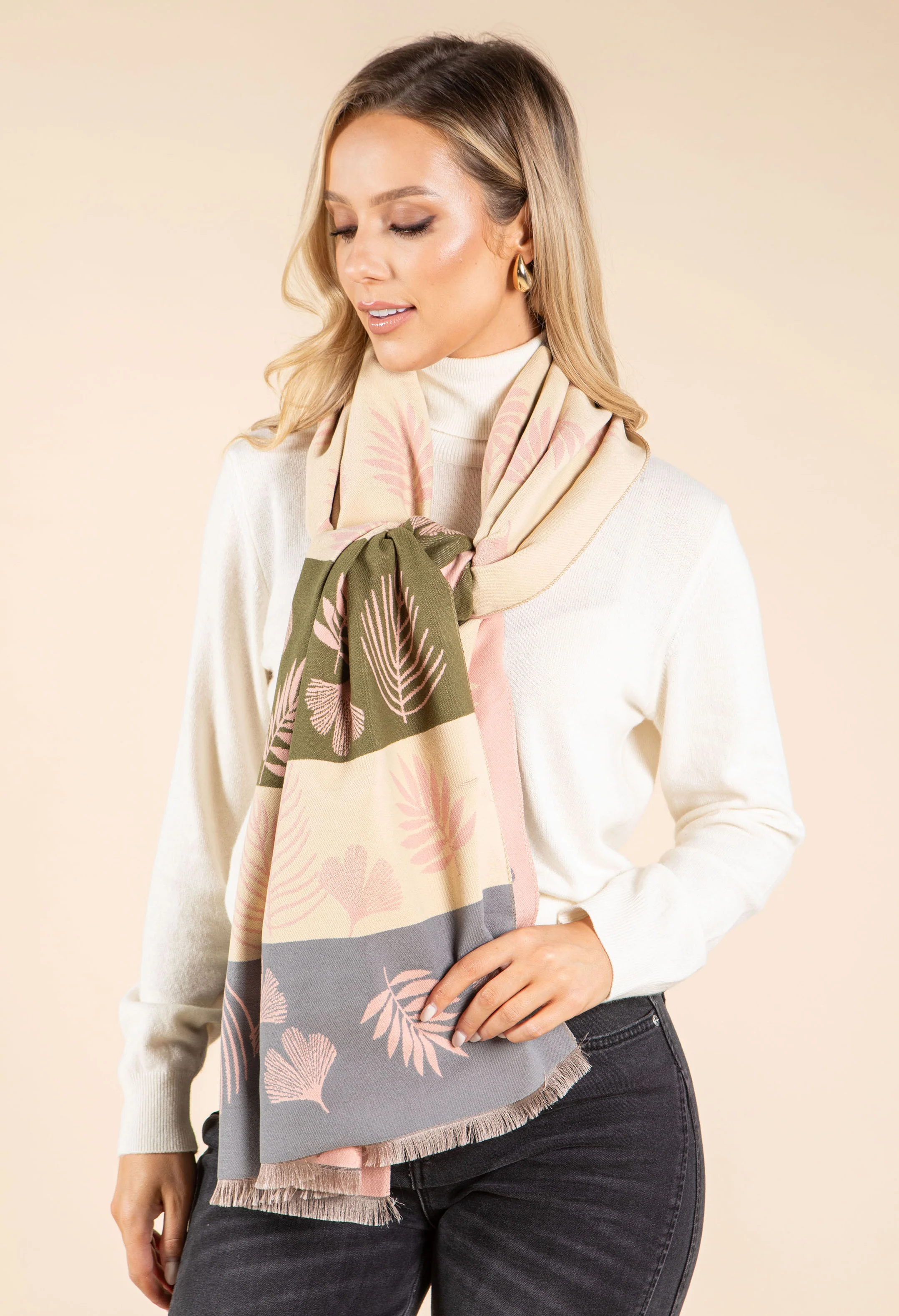 Leaf Print Scarf