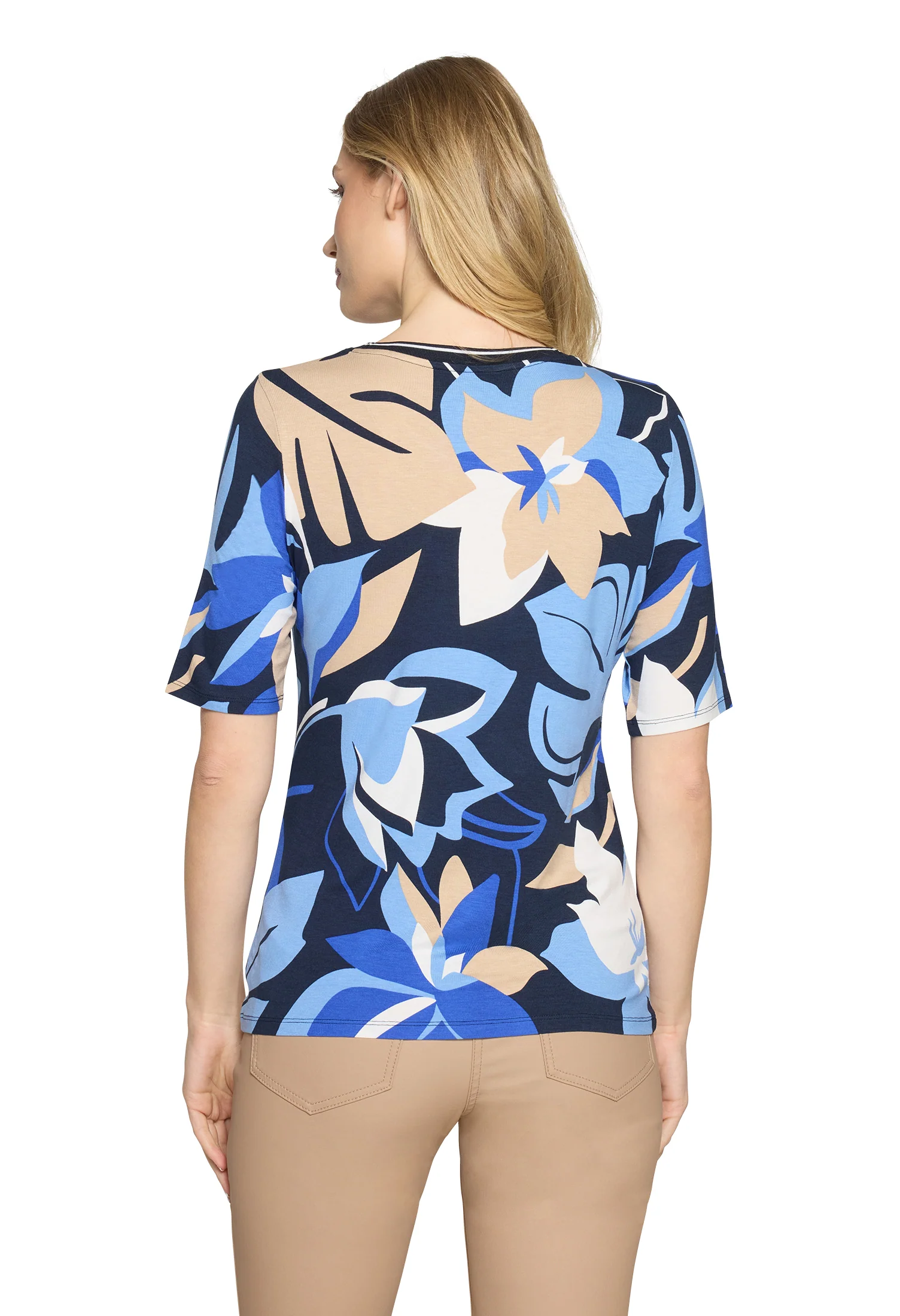 Leaf Print Short Sleeve Top - Image 2