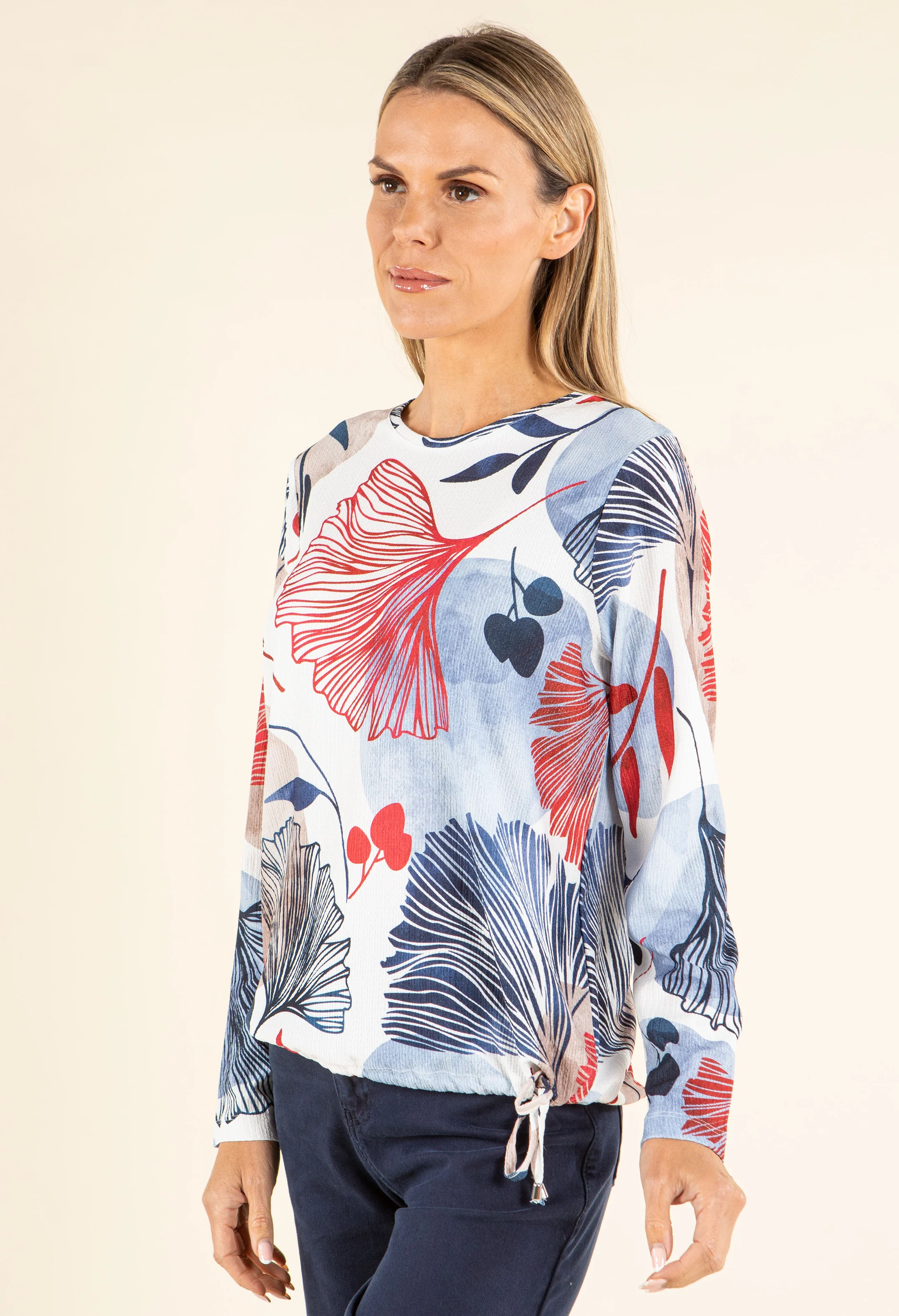 Leaf Print Top - Image 3