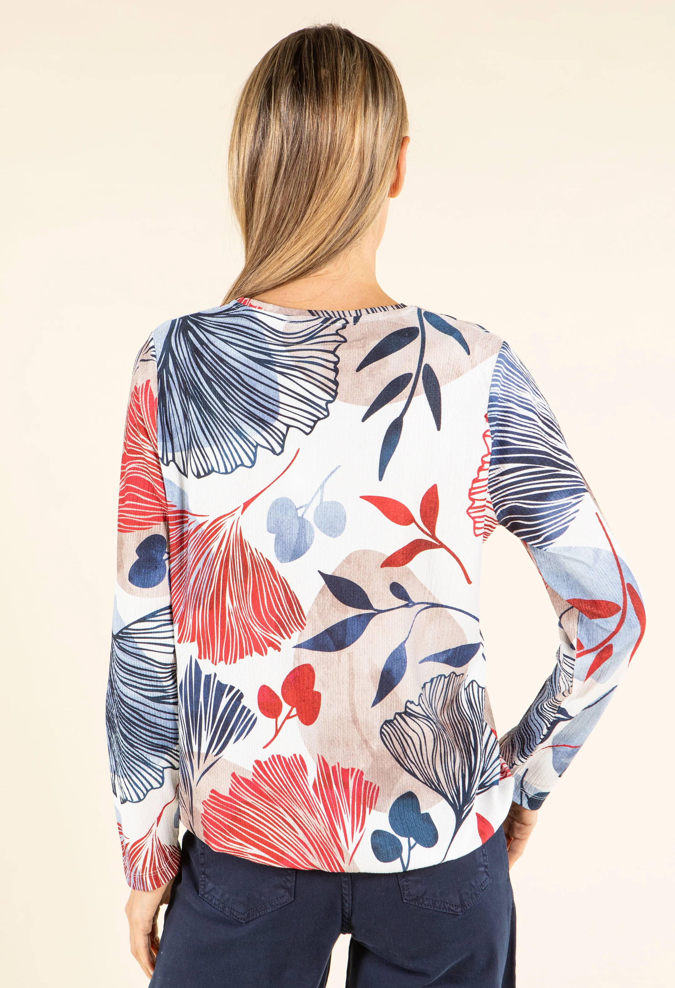Leaf Print Top - Image 4