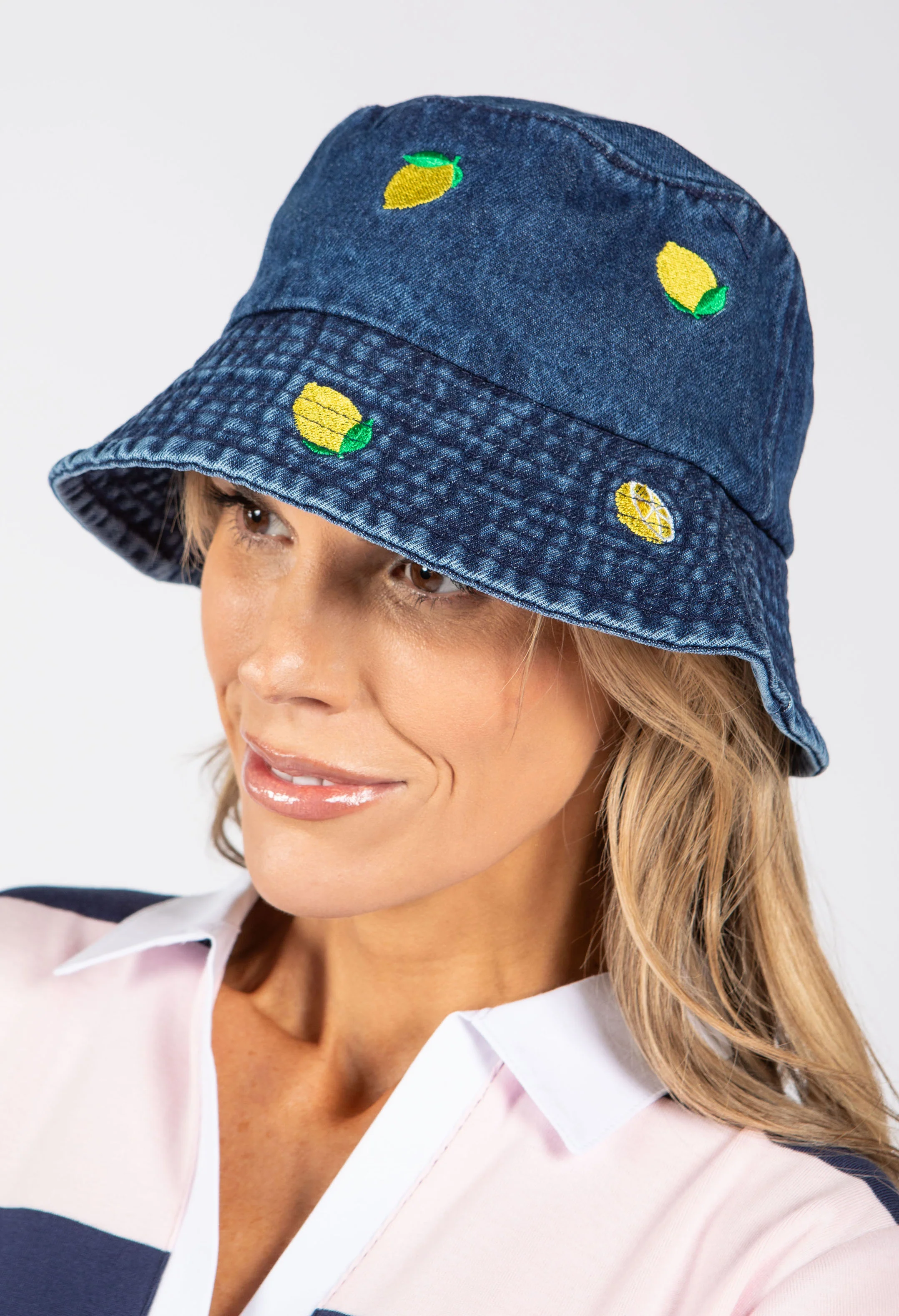 Lemon Denim Bucket Hat - Image 3