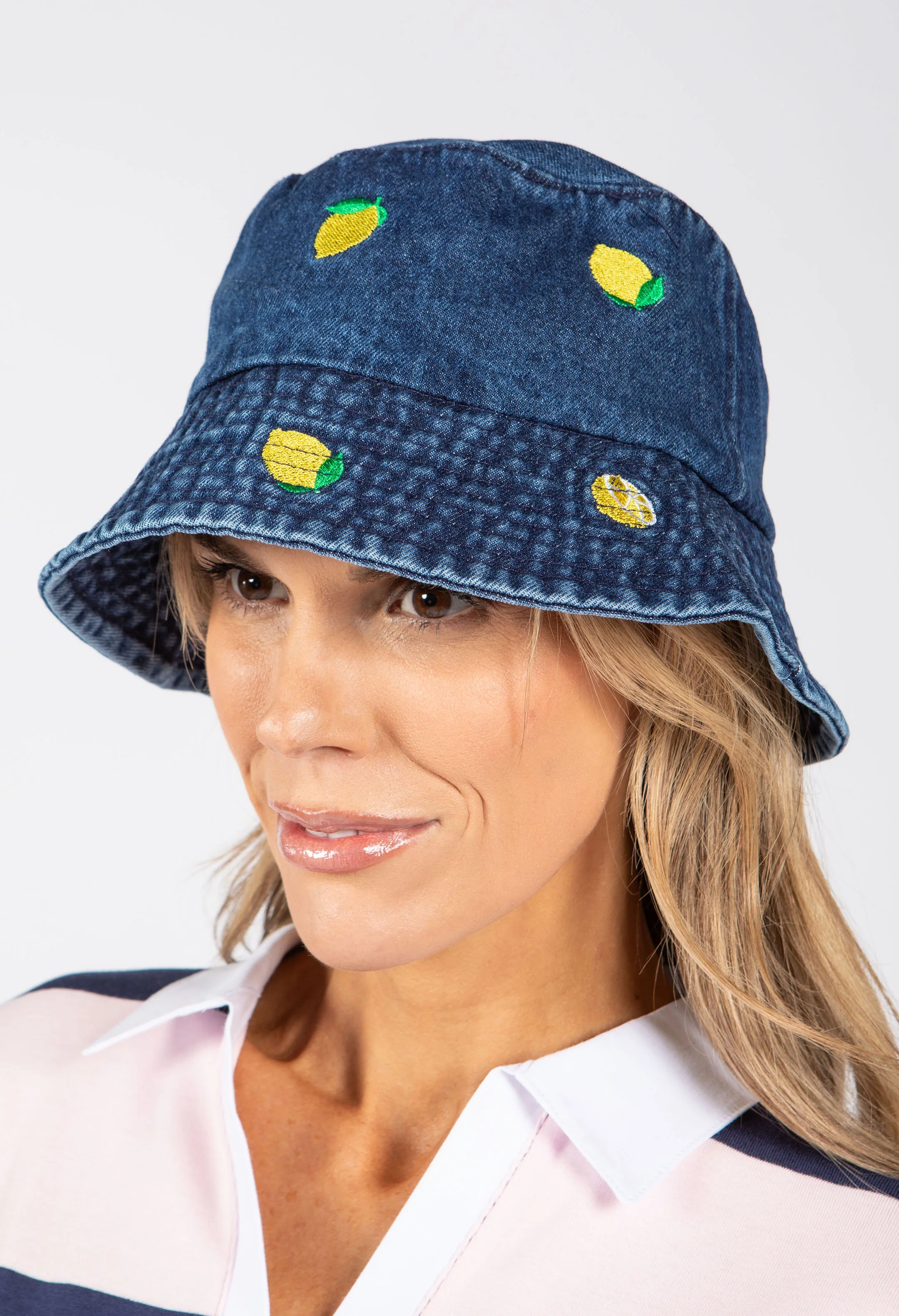 Lemon Denim Bucket Hat - Image 4