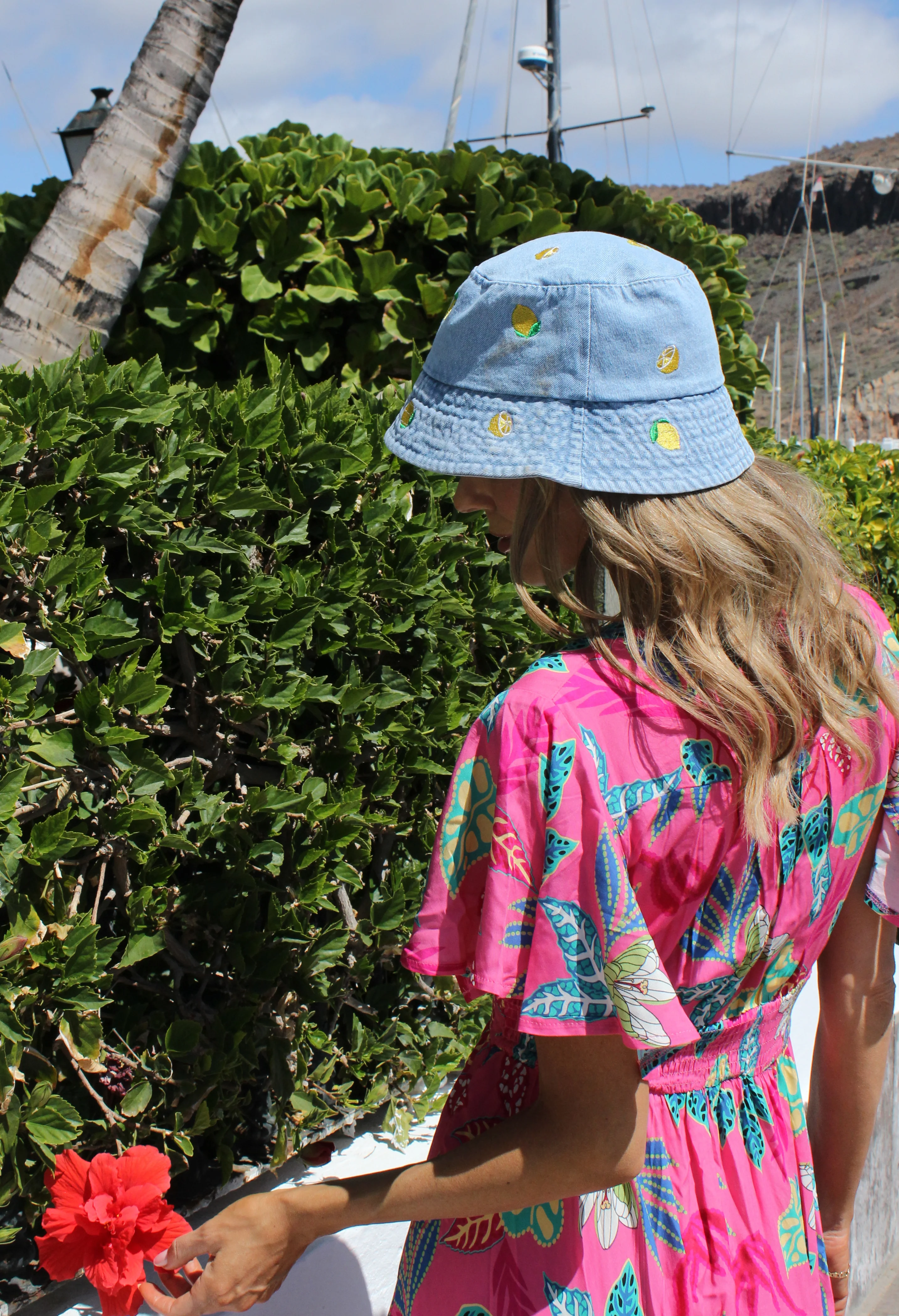 Lemon Denim Bucket Hat - Image 5