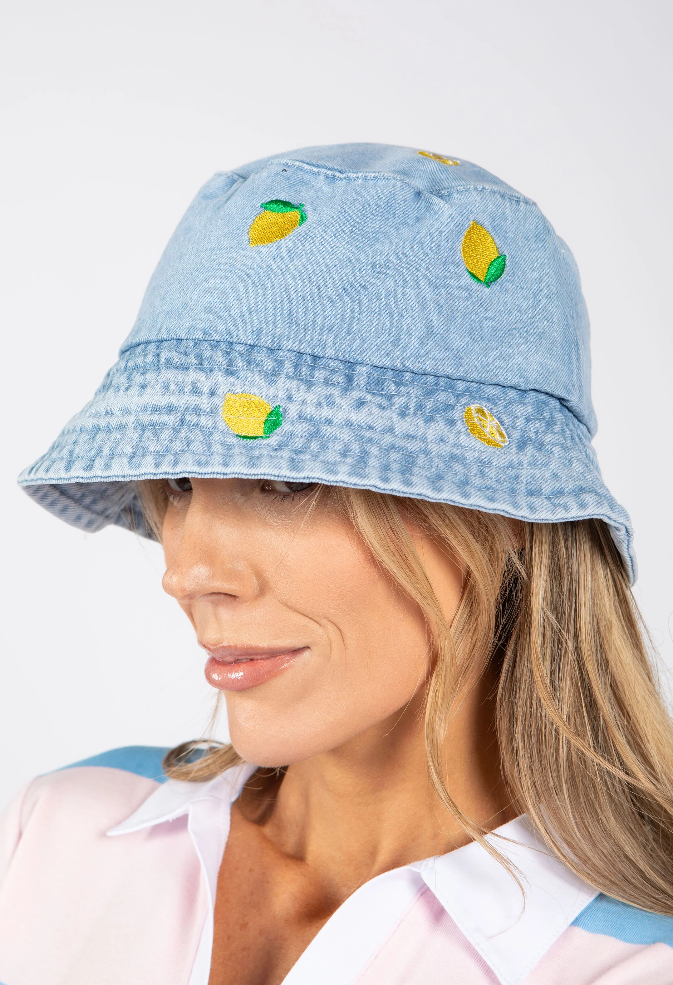Lemon Denim Bucket Hat - Image 9