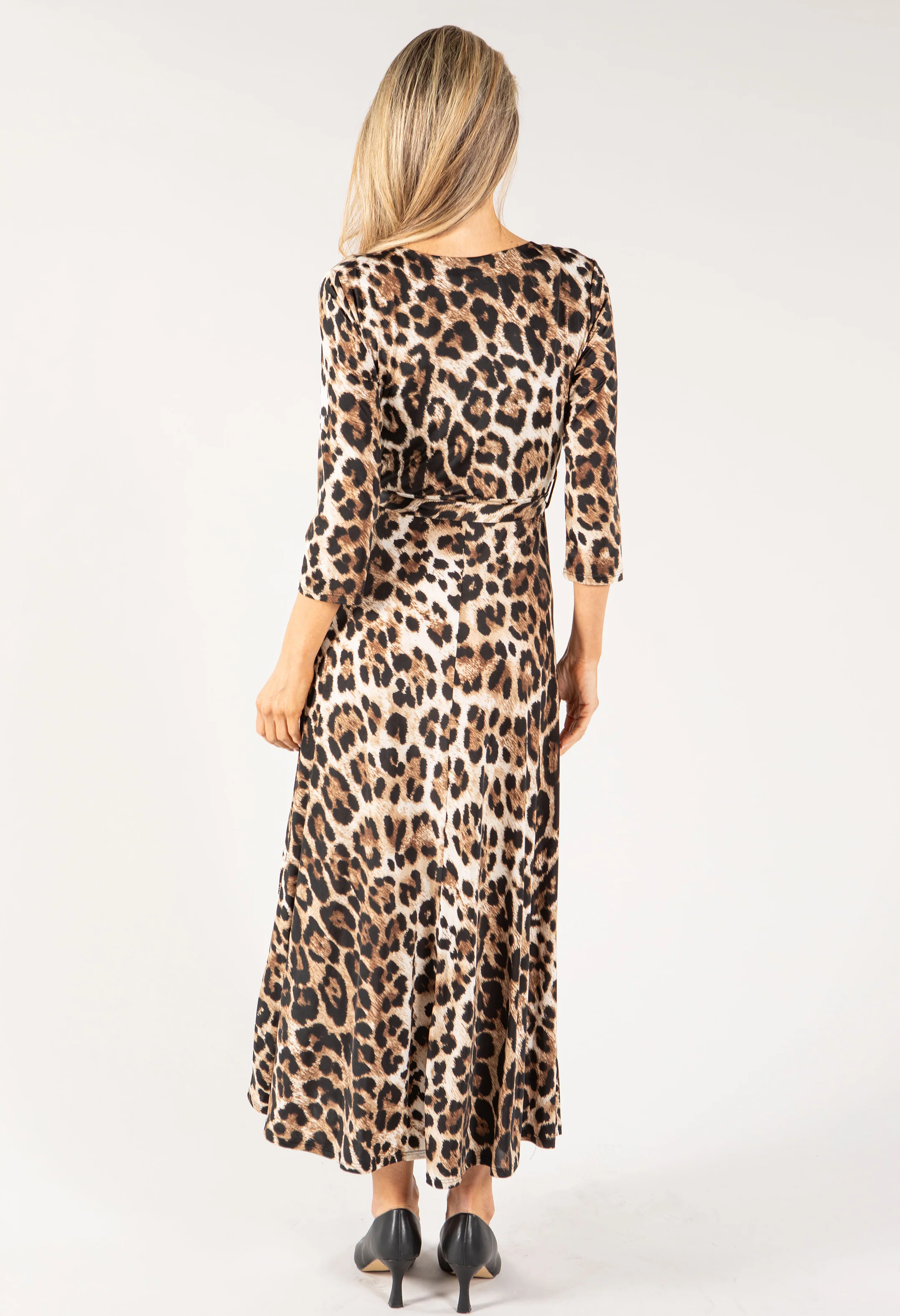 Leo Print Wrap Dress - Image 5