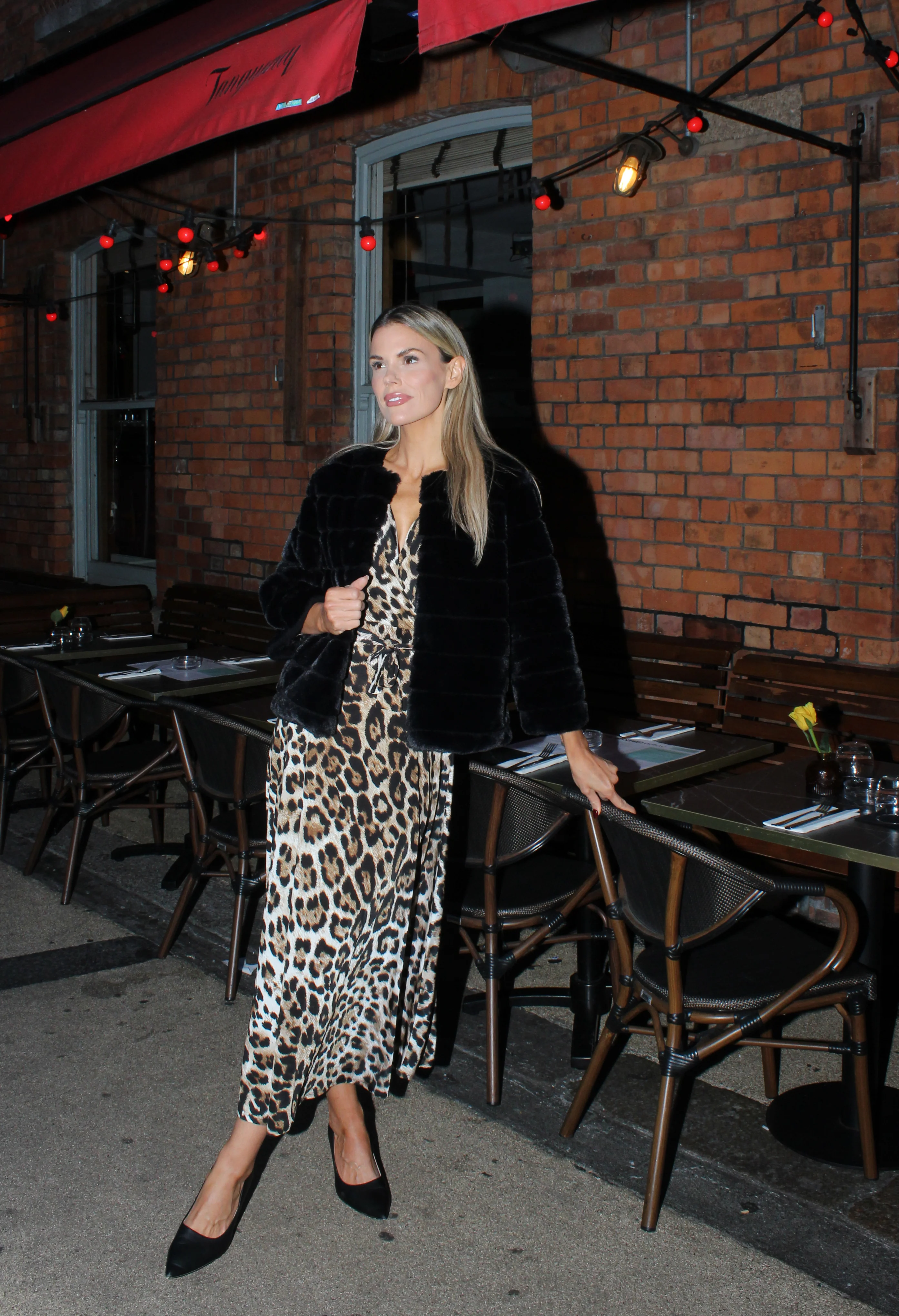 Leo Print Wrap Dress - Image 7