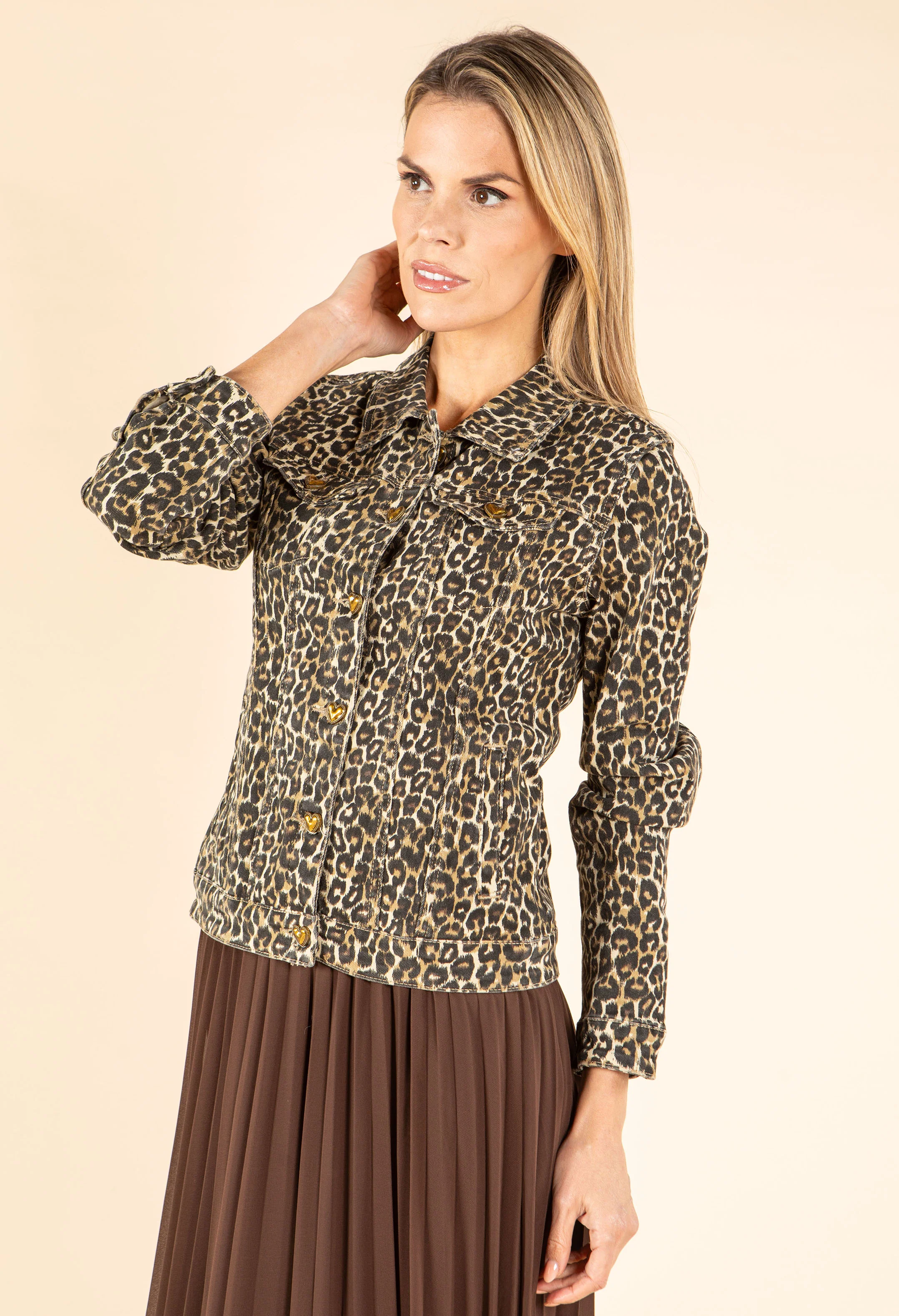 Leopard Denim Jacket - Image 2