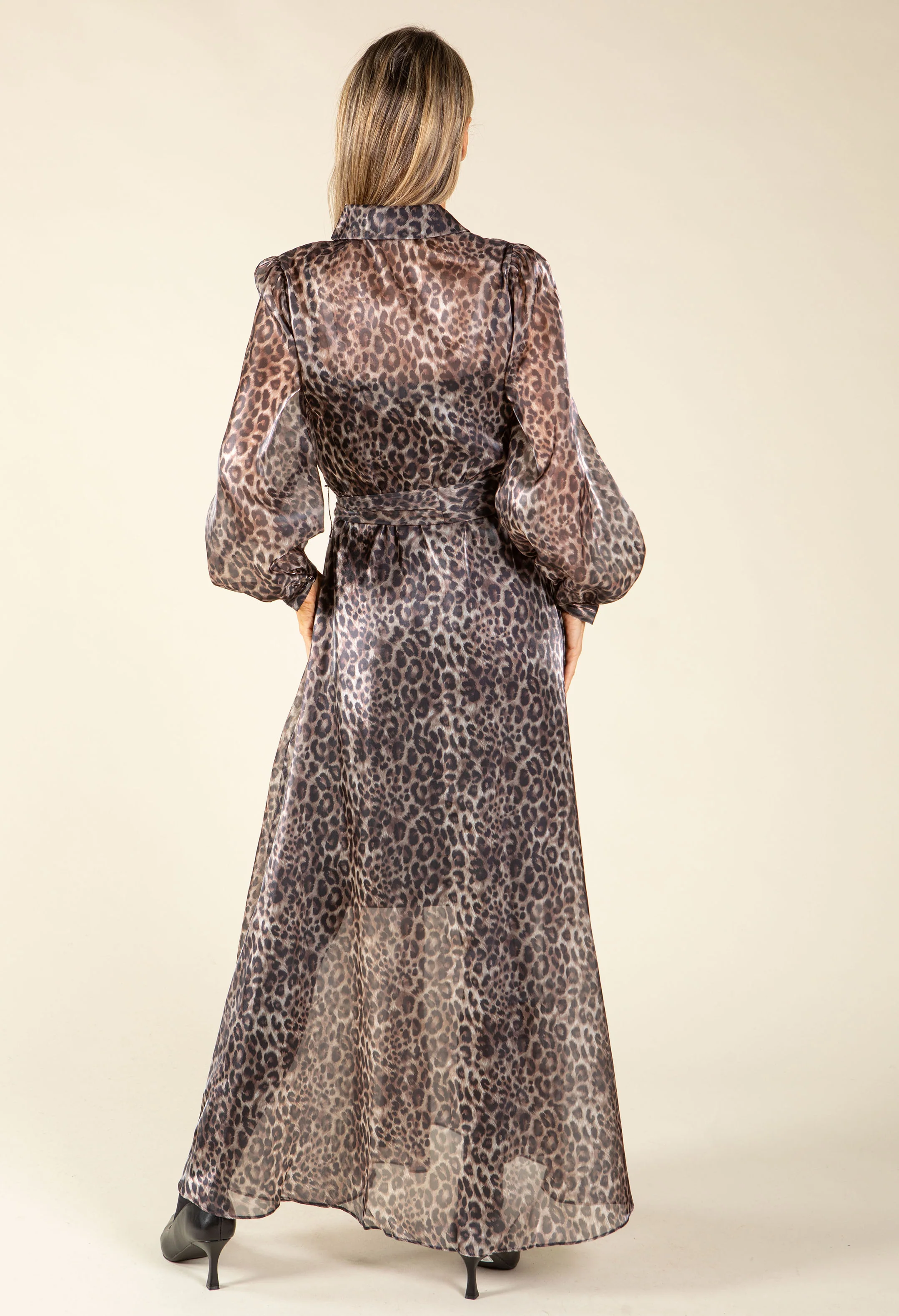 Leopard Maxi Shirt Dress - Image 6