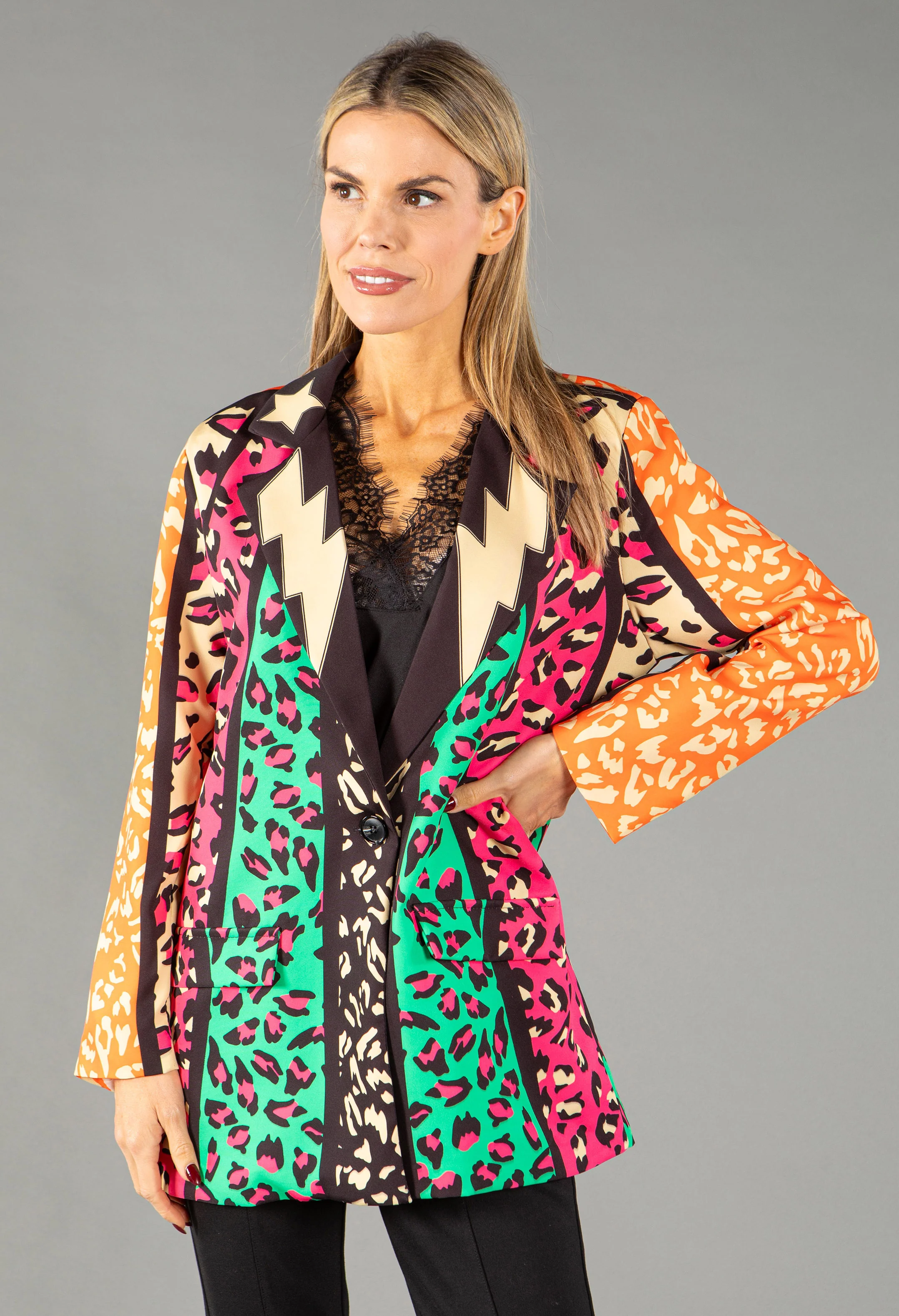 Leopard Print Colour Pop Blazer - Image 4