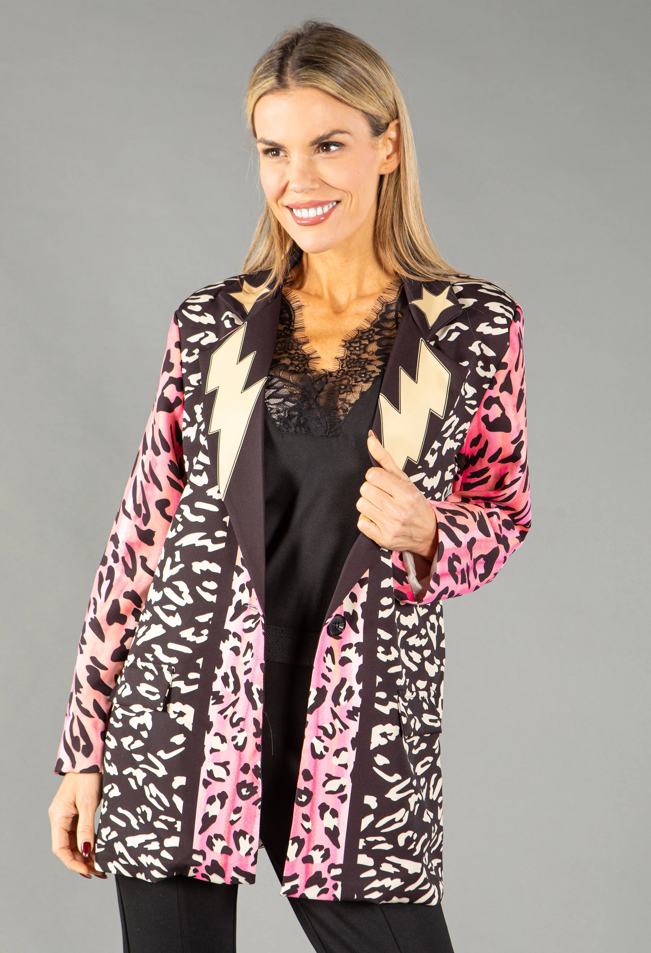 Leopard Print Colour Pop Blazer - Image 7
