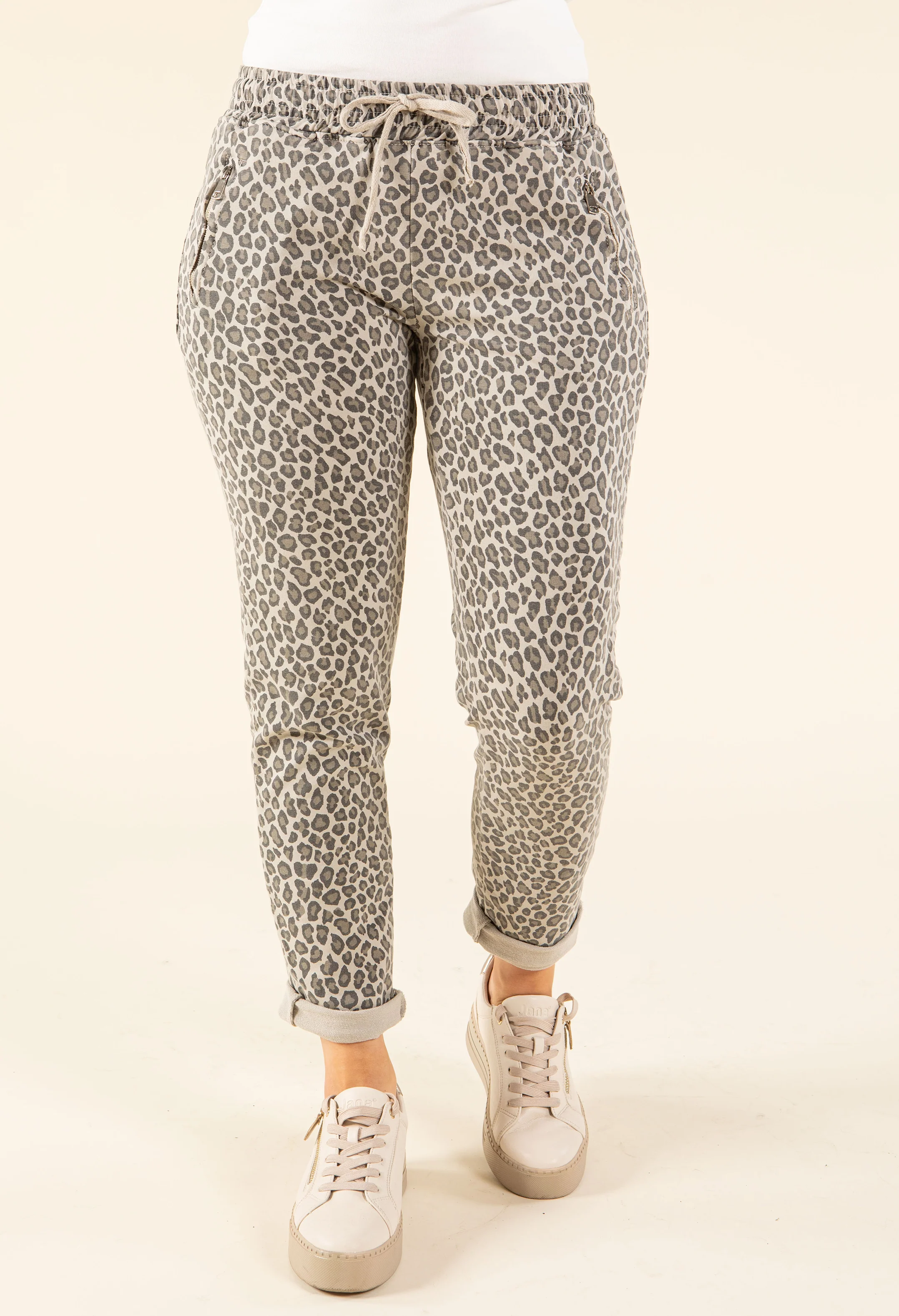 Leopard Print Zip Joggers - Image 3