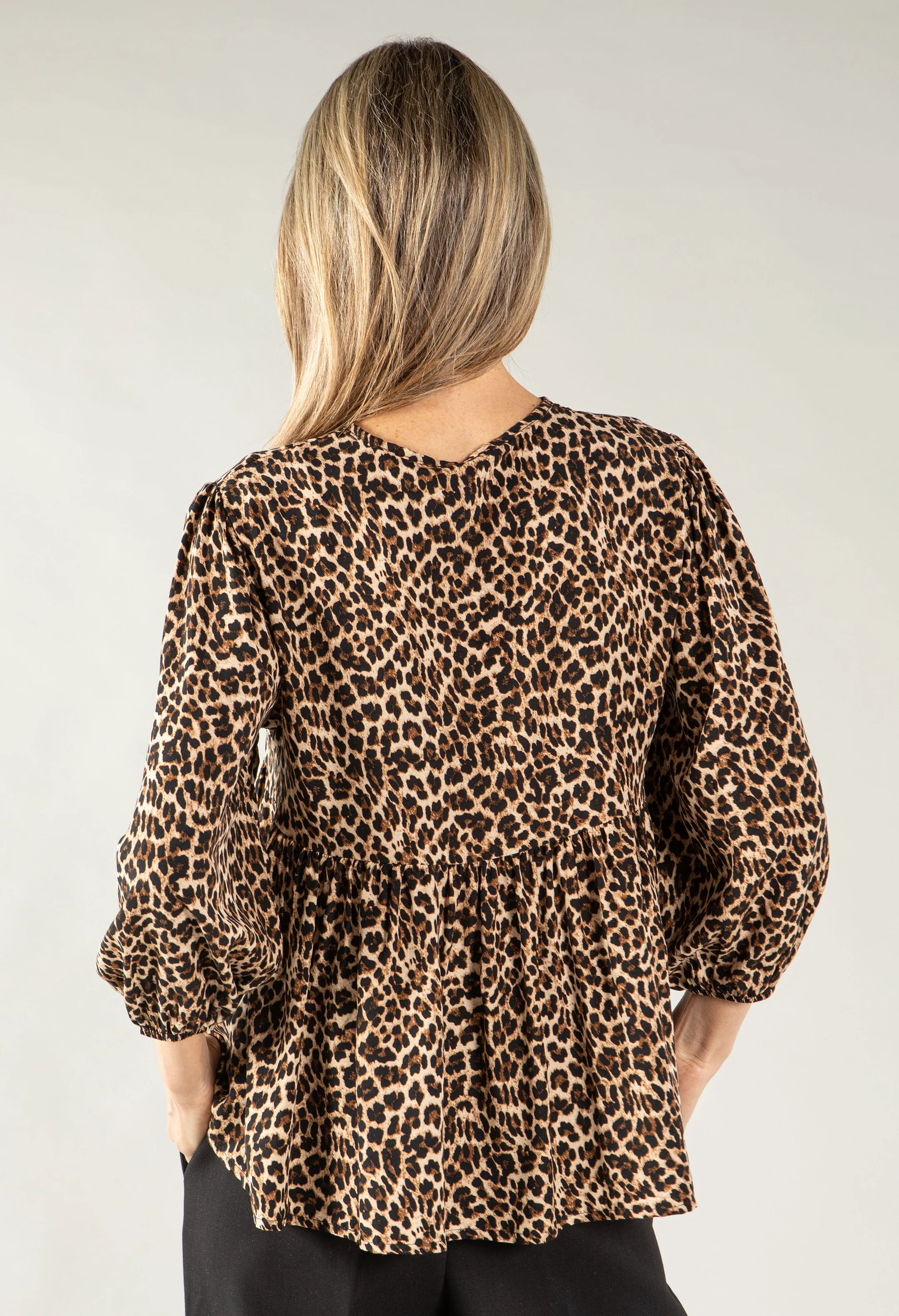 Leopard Tie Detail Blouse - Image 6