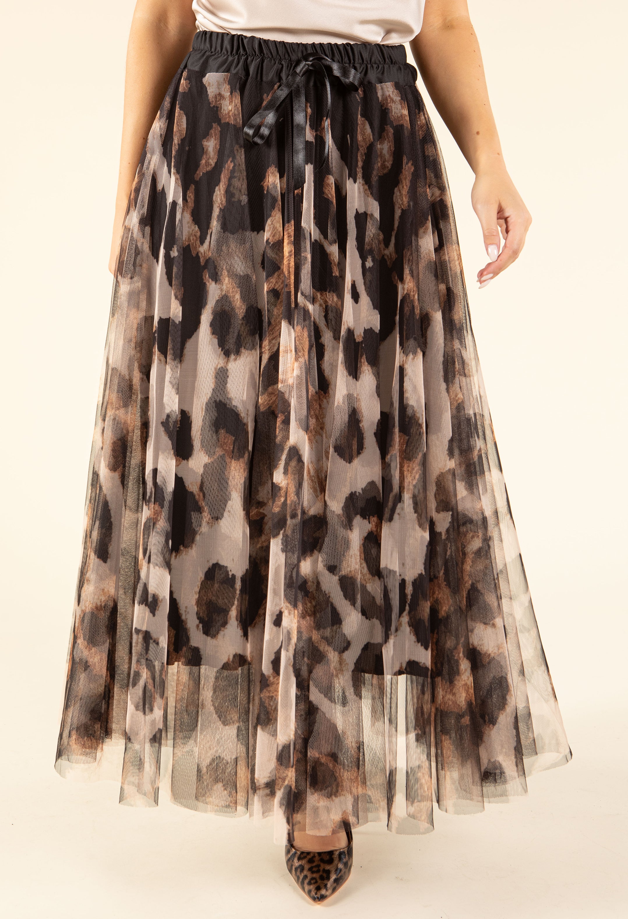 Leopard Tulle Skirt - Image 2