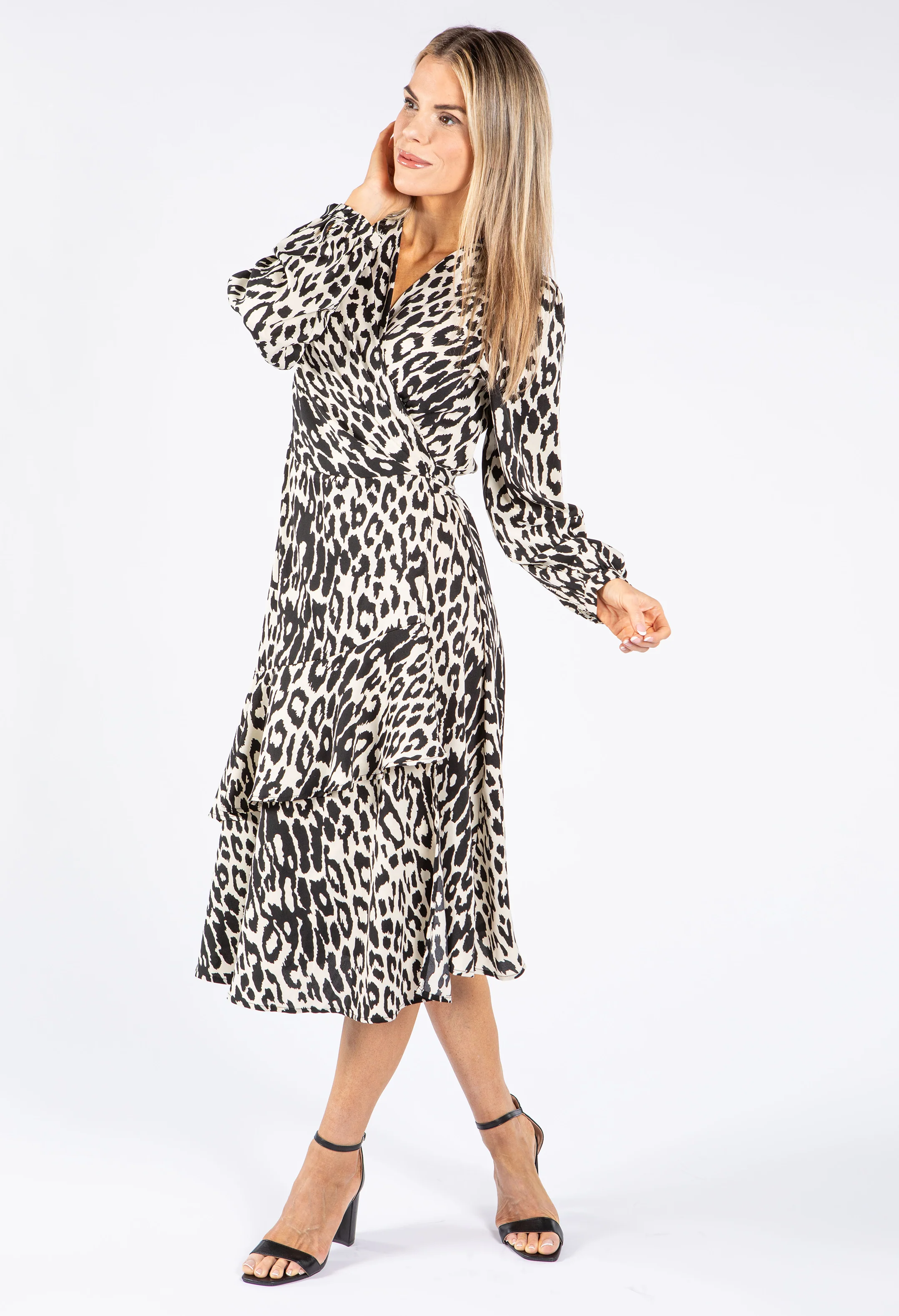 Leopard Wrap Dress - Image 2