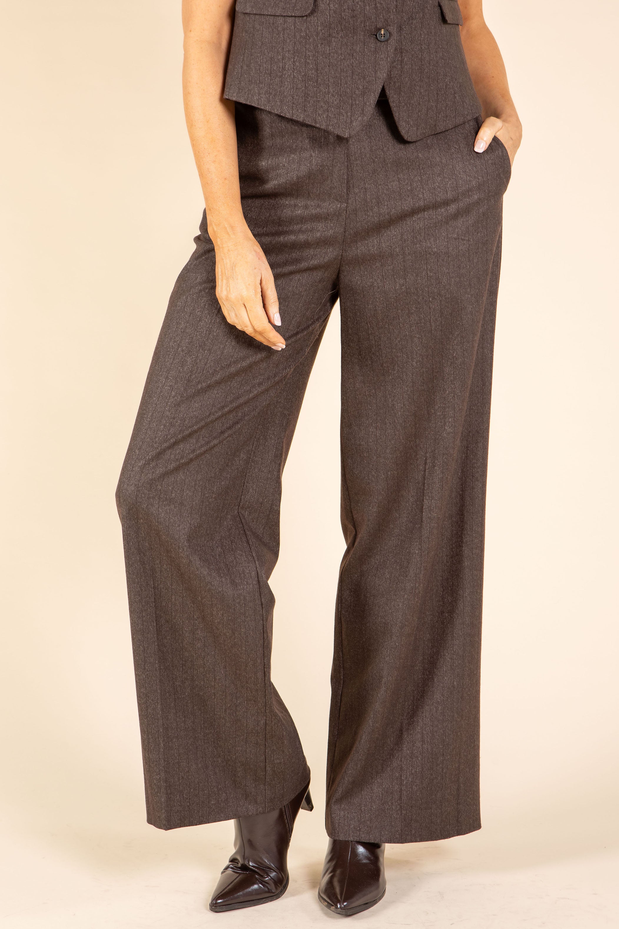 Lisa Pinstripe Trousers - Image 3