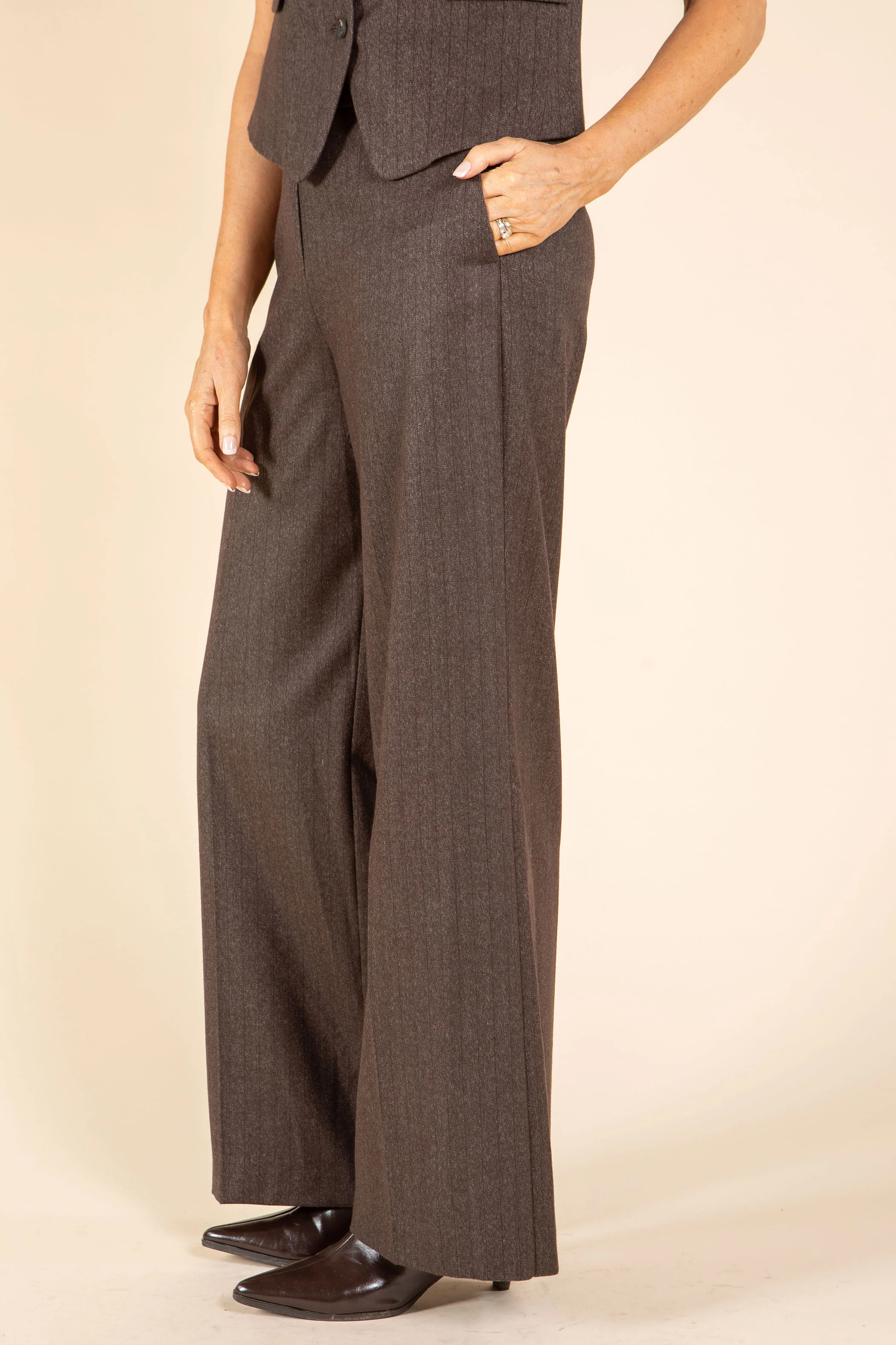 Lisa Pinstripe Trousers - Image 4