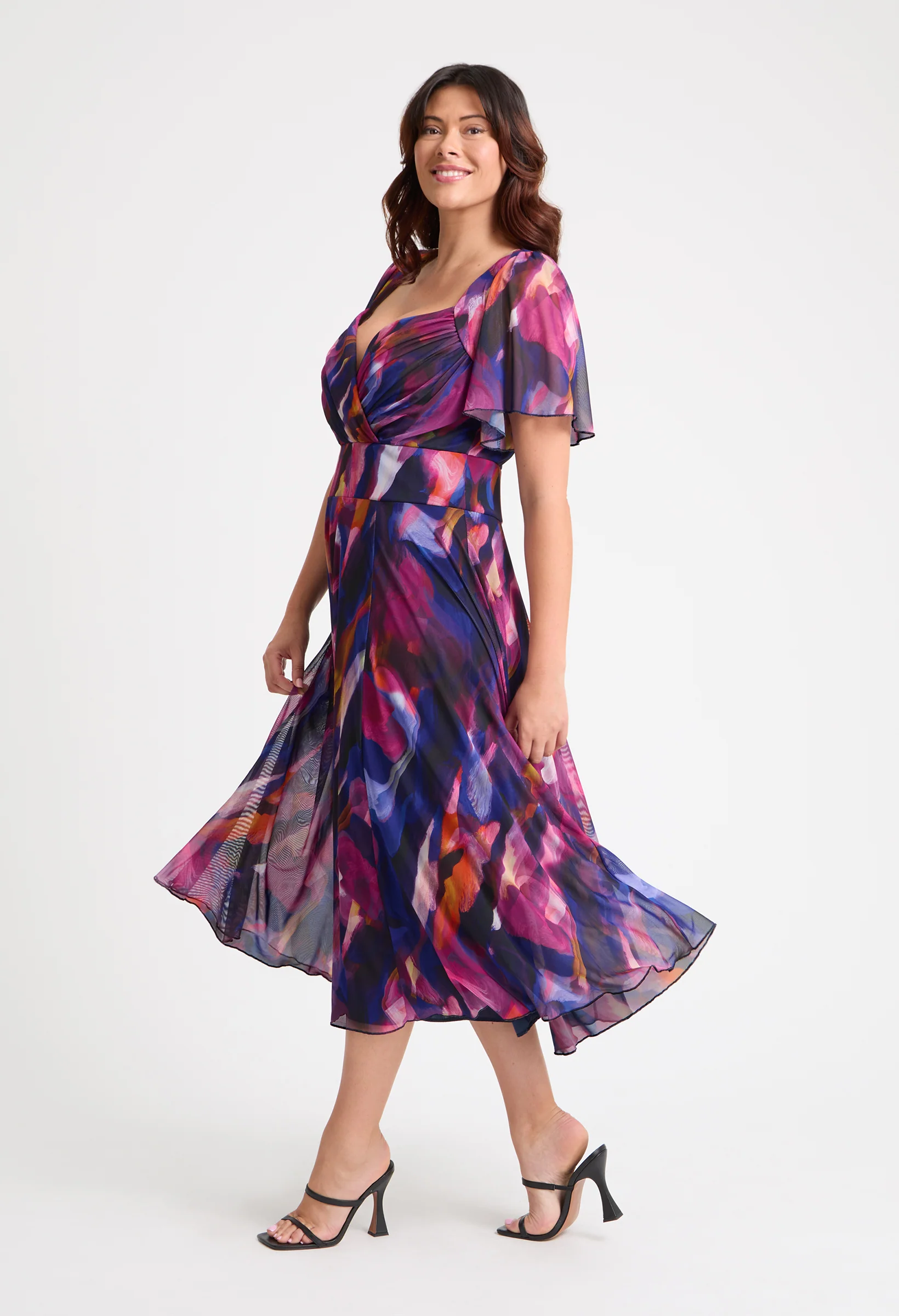Liz Bolero Wrap Bodice Curve+ Midi Dress - Image 2