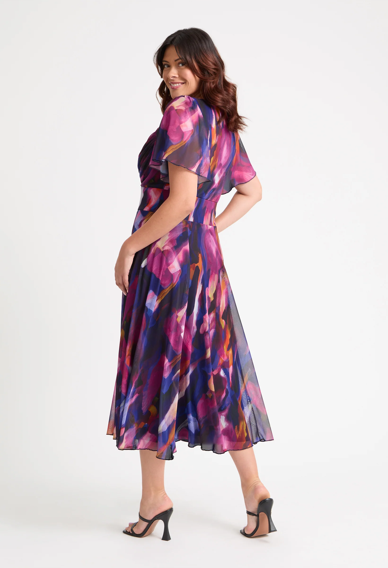 Liz Bolero Wrap Bodice Curve+ Midi Dress - Image 3