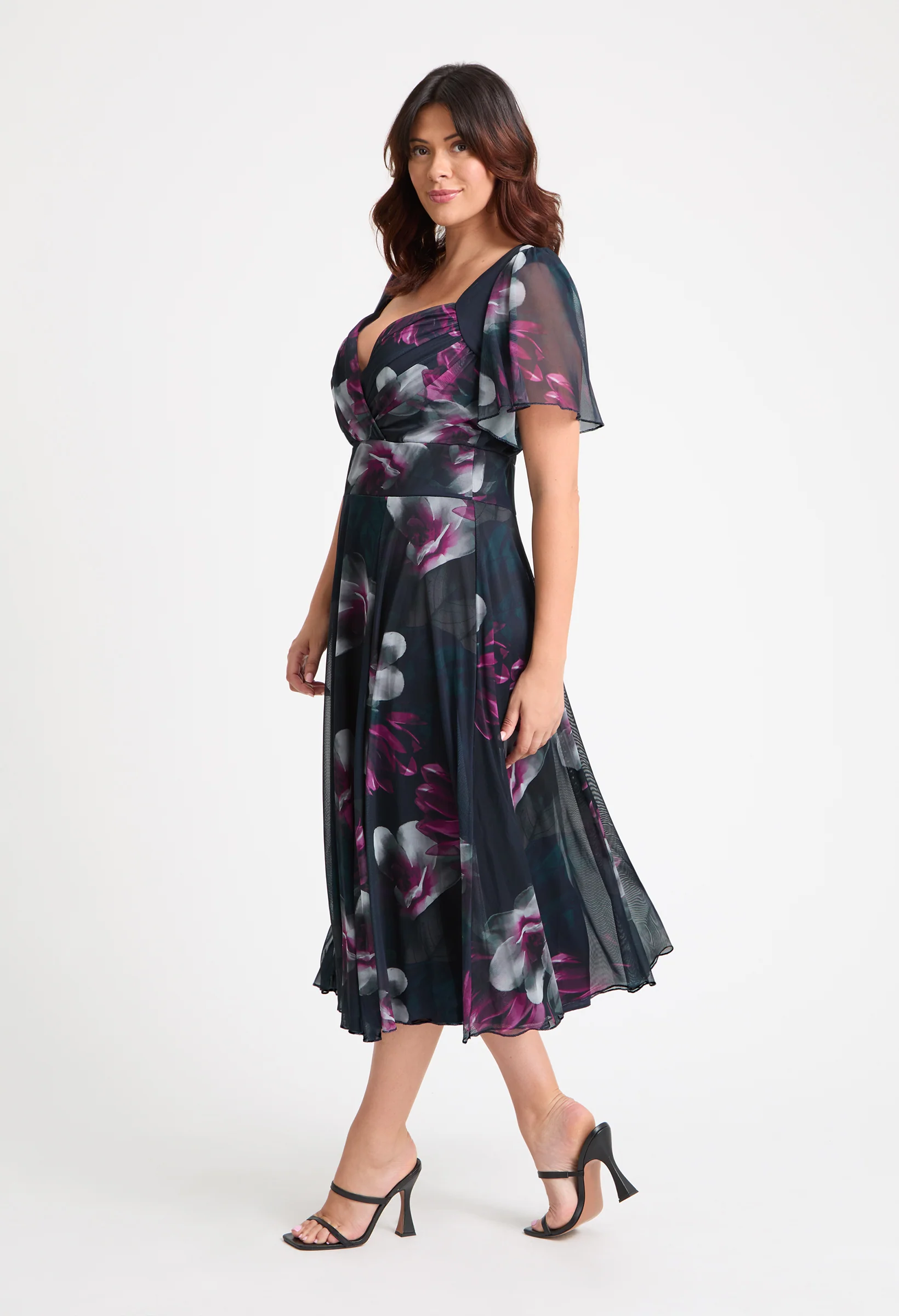 Liz Bolero Wrap Bodice Curve+ Midi Dress - Image 2