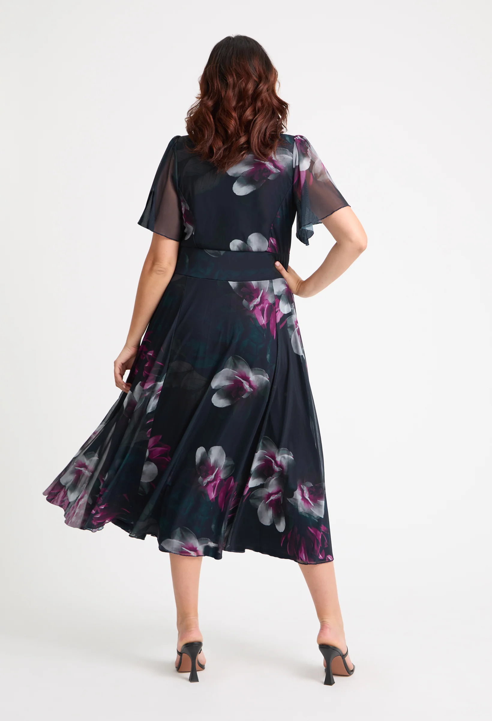 Liz Bolero Wrap Bodice Curve+ Midi Dress - Image 3
